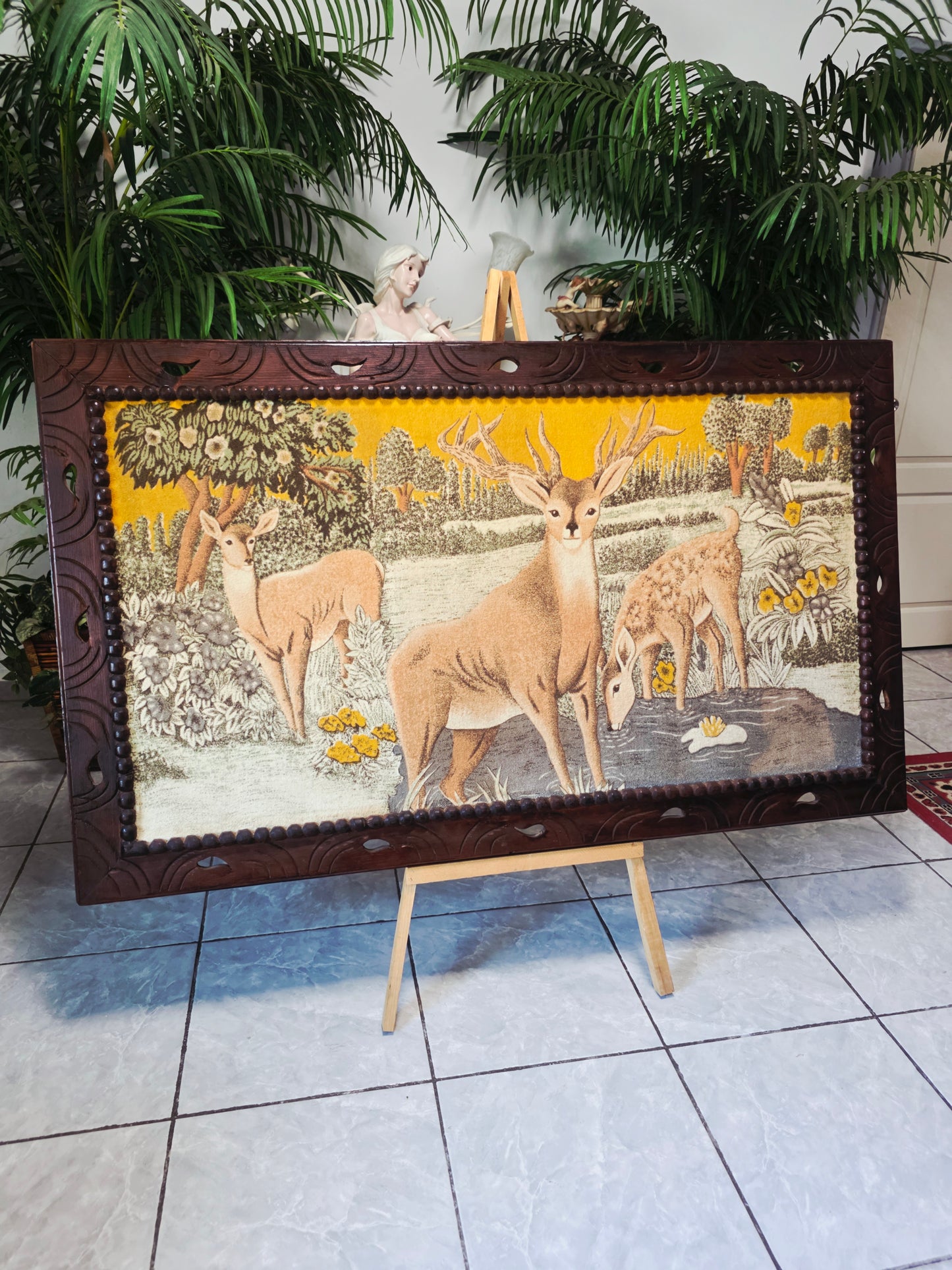 Cuadro en Tela con Escena de Venados – Naturaleza Atemporal 🌿🖌️🎨