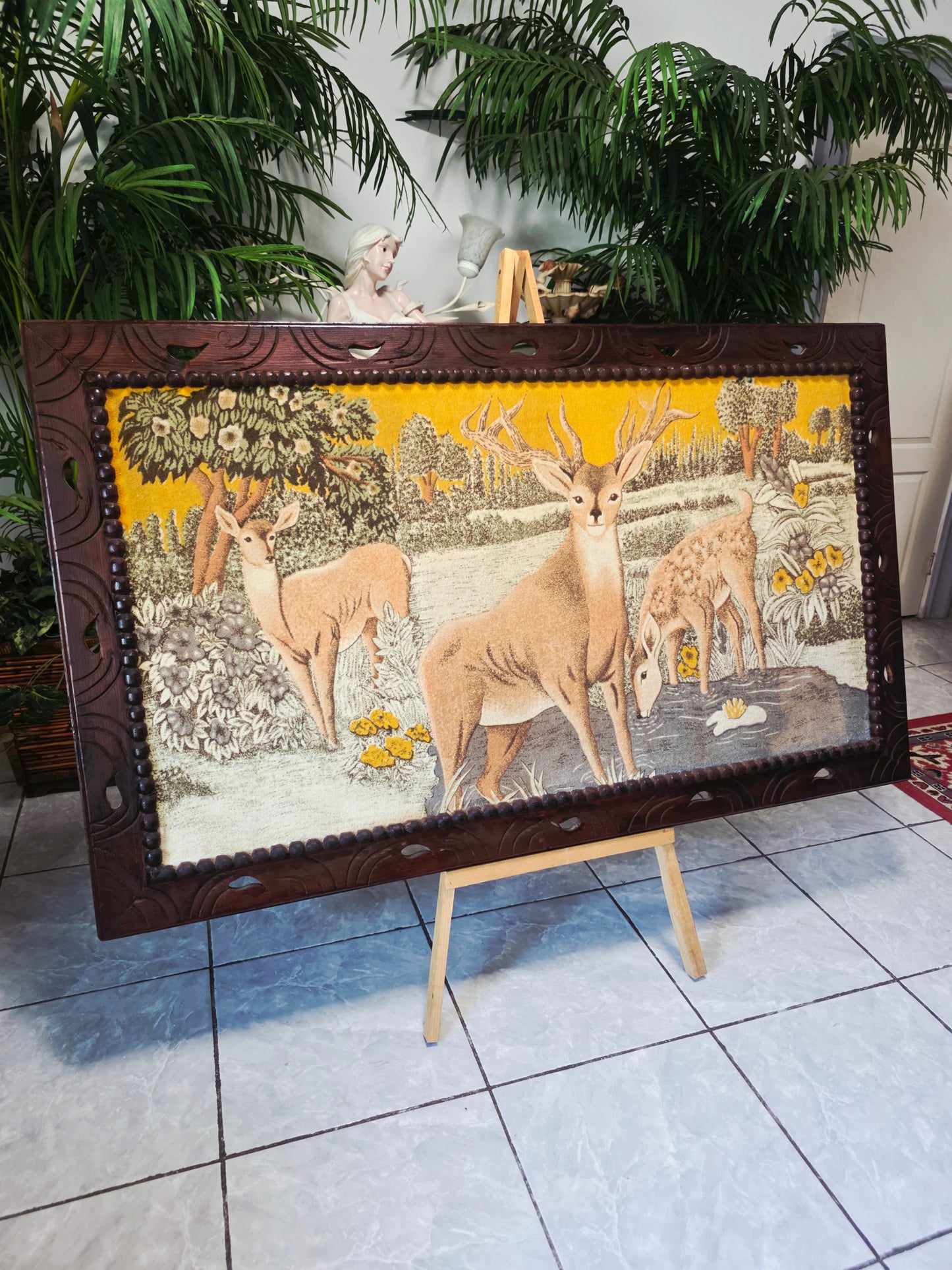 Cuadro en Tela con Escena de Venados – Naturaleza Atemporal 🌿🖌️🎨