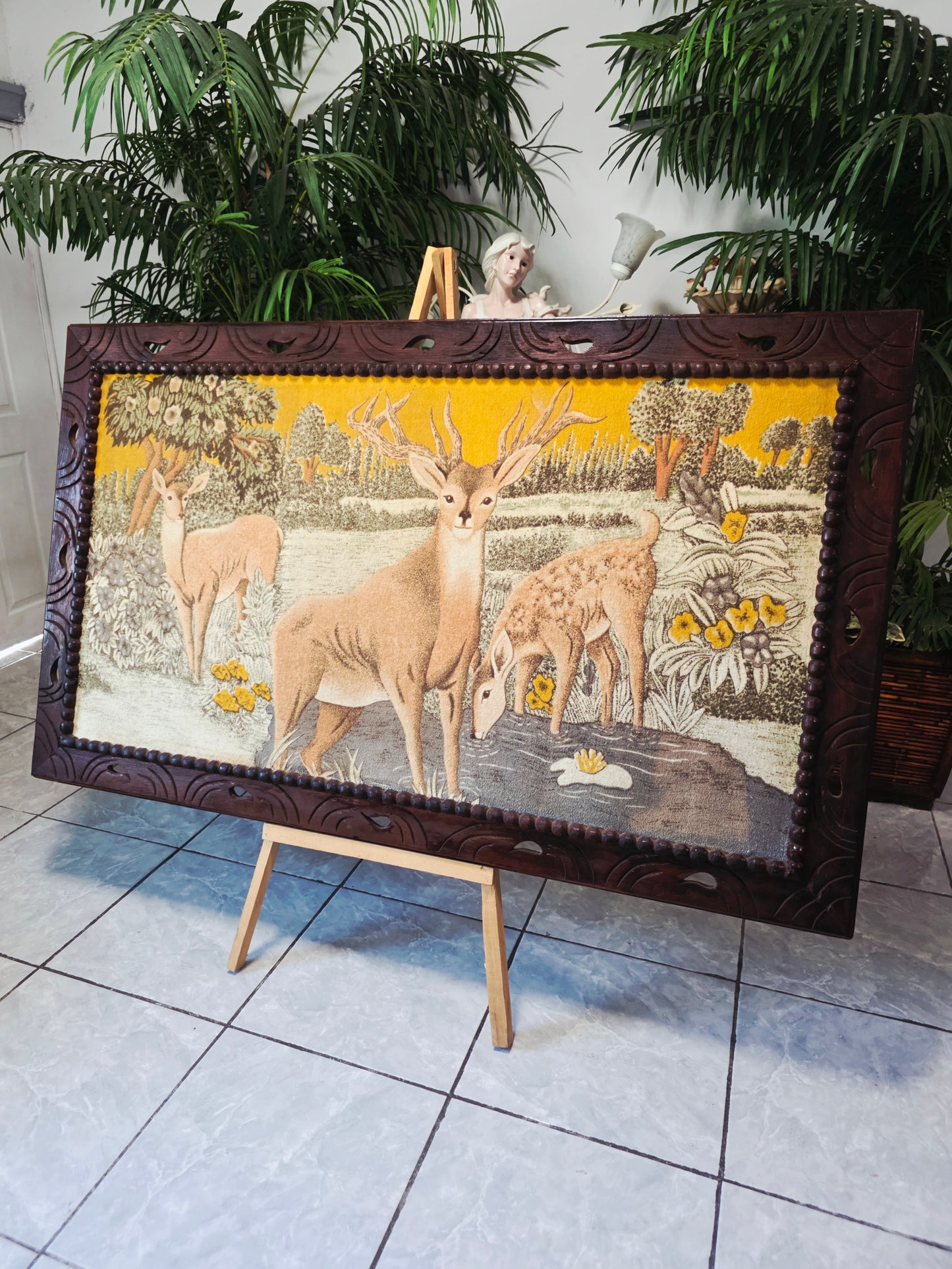 Cuadro en Tela con Escena de Venados – Naturaleza Atemporal 🌿🖌️🎨