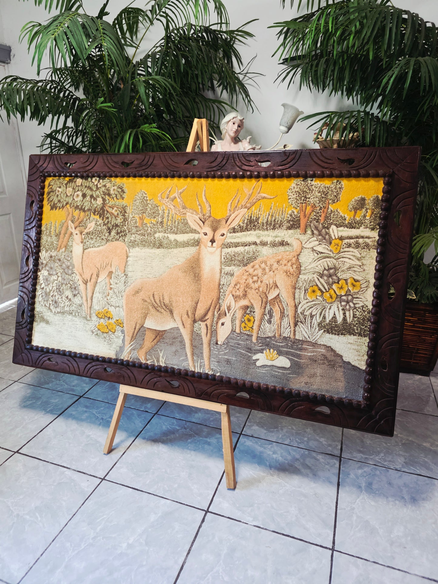 Cuadro en Tela con Escena de Venados – Naturaleza Atemporal 🌿🖌️🎨