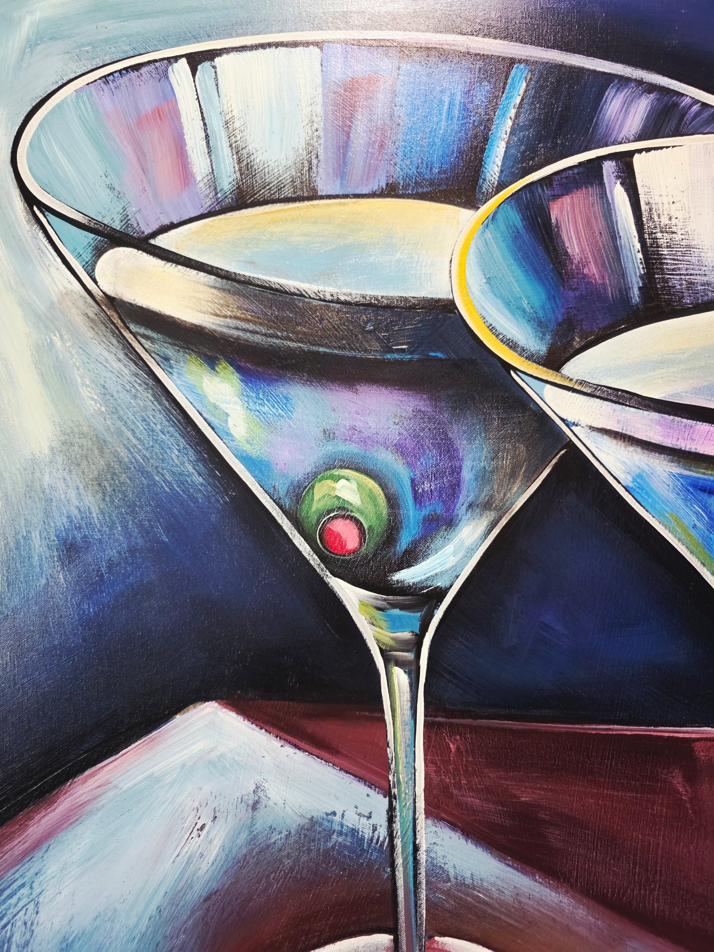 Cuadro al Oleo Firmado por Pat – Elegancia Contemporánea 🌿🖌️🎨