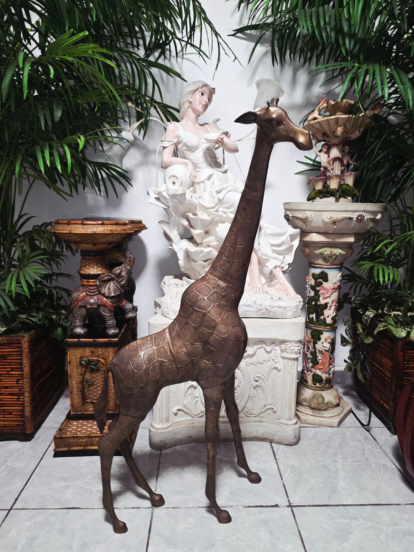 Escultura de Jirafa en Bronce – Elegancia Monumental 🦒✨🦒