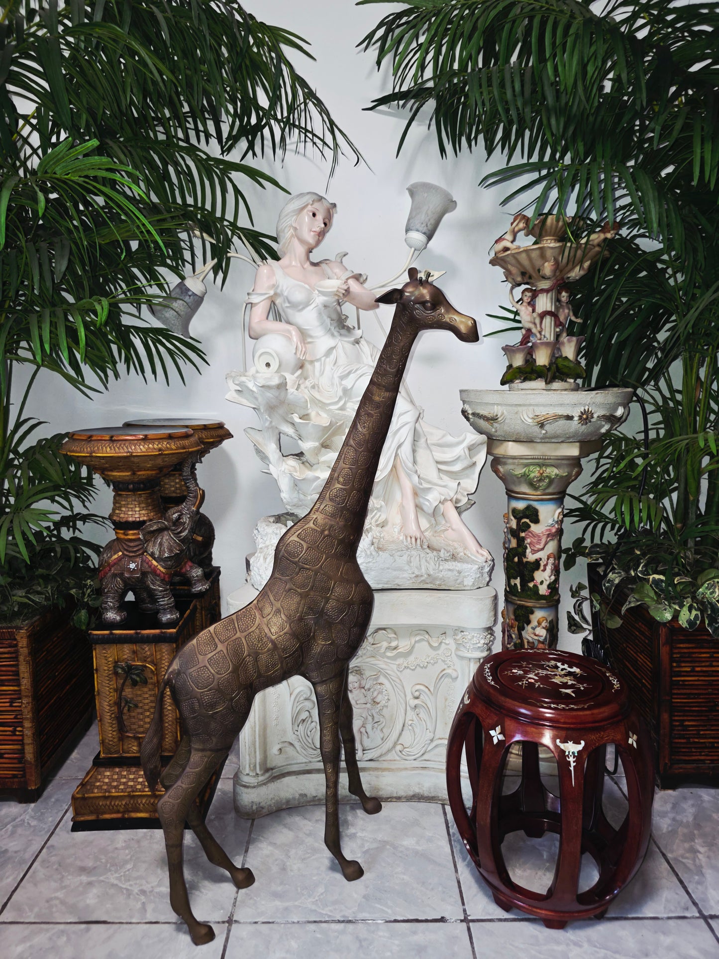Escultura de Jirafa en Bronce – Elegancia Monumental 🦒✨🦒