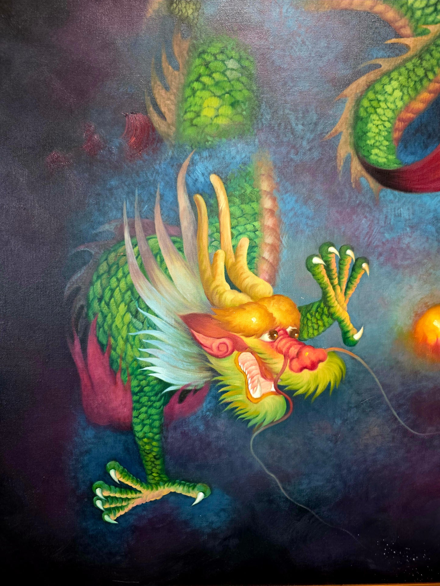 Cuadro de Dragones en Oleo – Fuerza Mística y Elegancia Atemporal 🐉🔥🐉