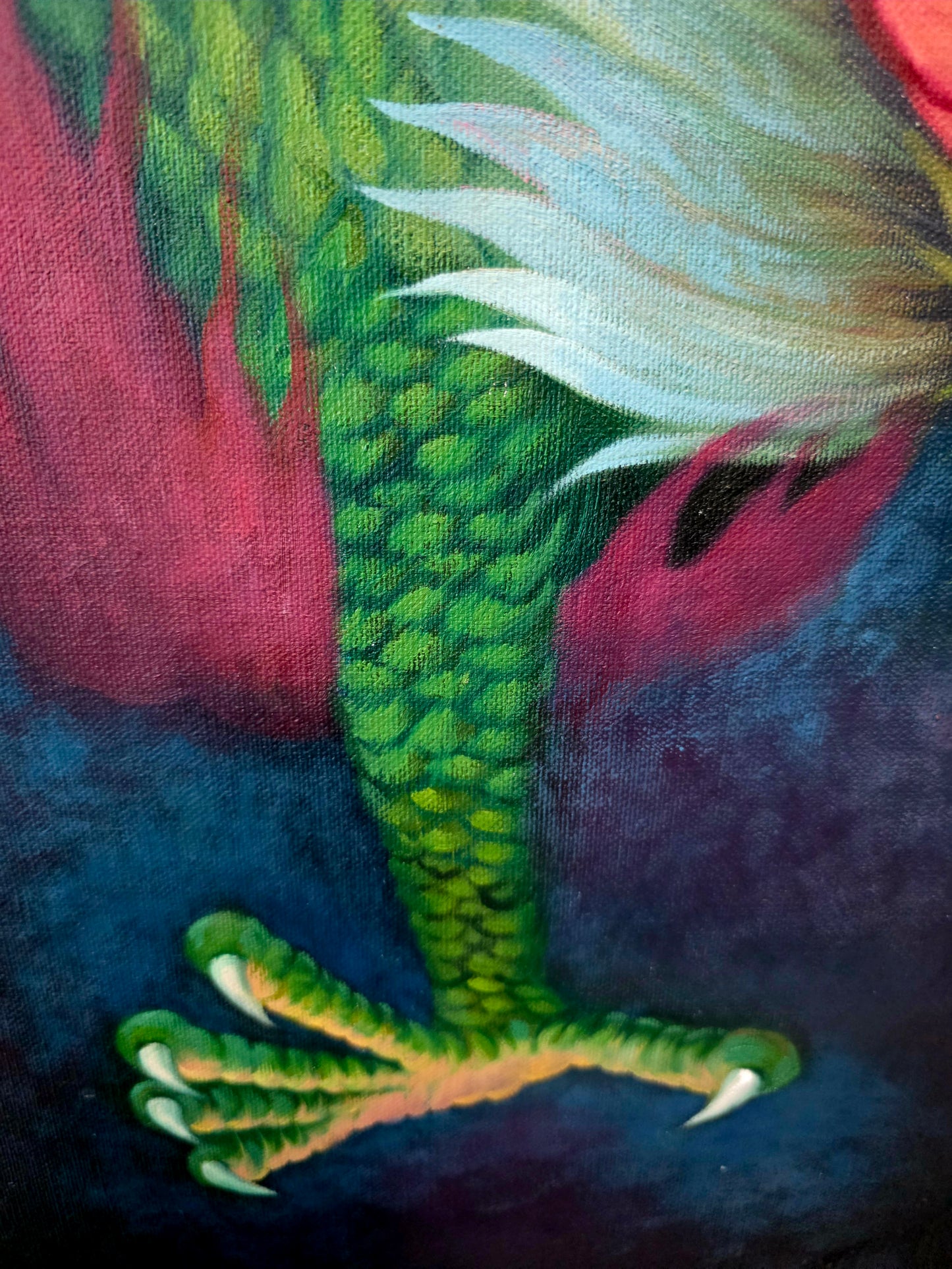 Cuadro de Dragones en Oleo – Fuerza Mística y Elegancia Atemporal 🐉🔥🐉