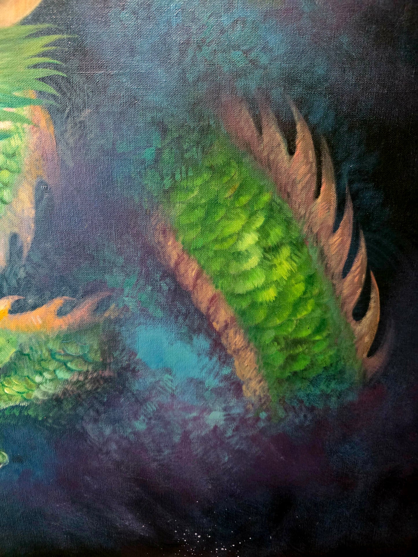 Cuadro de Dragones en Oleo – Fuerza Mística y Elegancia Atemporal 🐉🔥🐉
