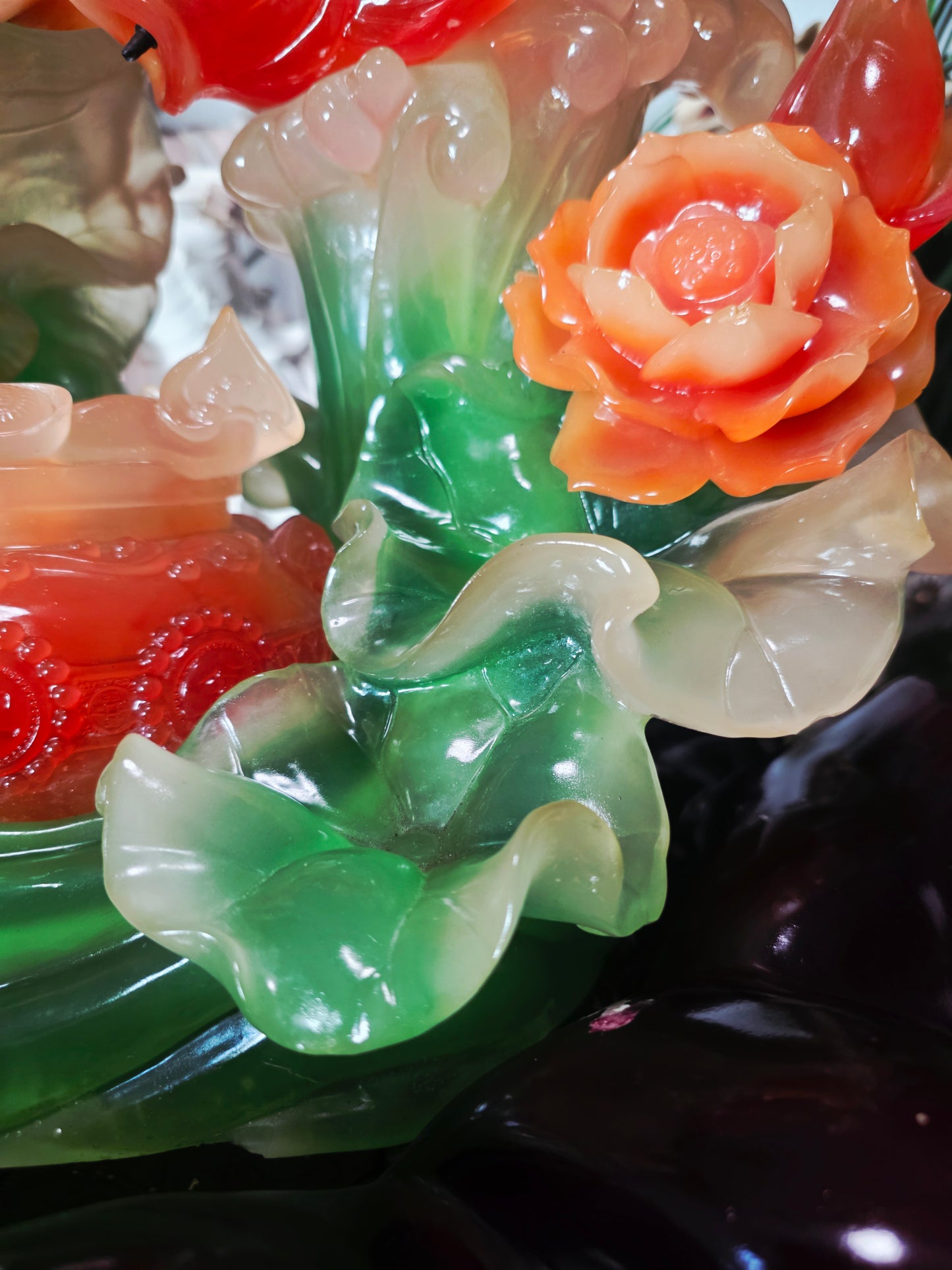 Fuente Oriental de la Abundancia – Escultura Monumental con Adorno de Peces 🐟🌸