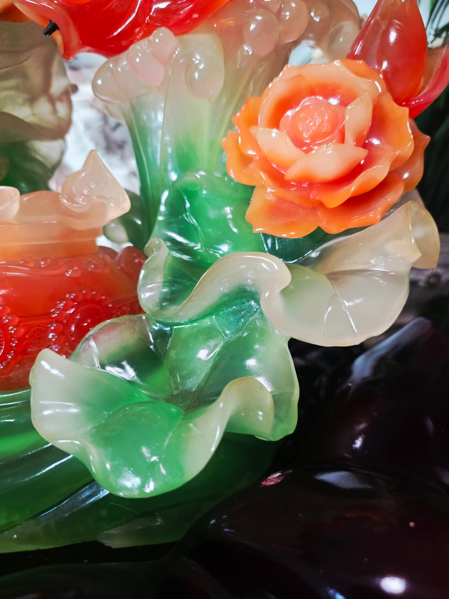 Fuente Oriental de la Abundancia – Escultura Monumental con Adorno de Peces 🐟🌸