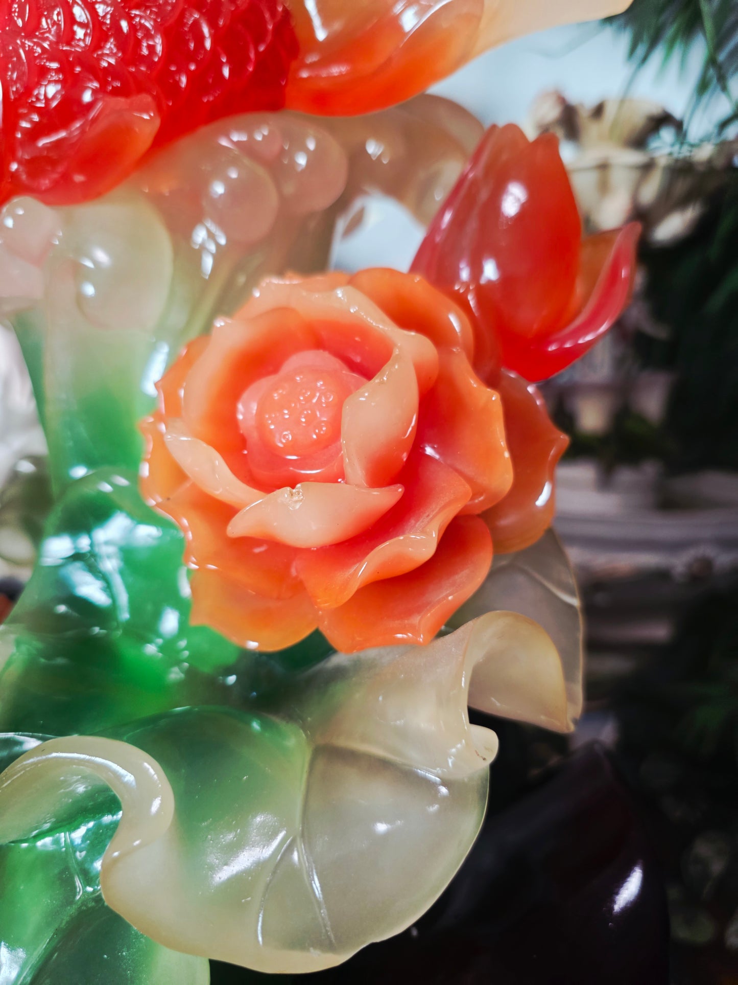 Fuente Oriental de la Abundancia – Escultura Monumental con Adorno de Peces 🐟🌸