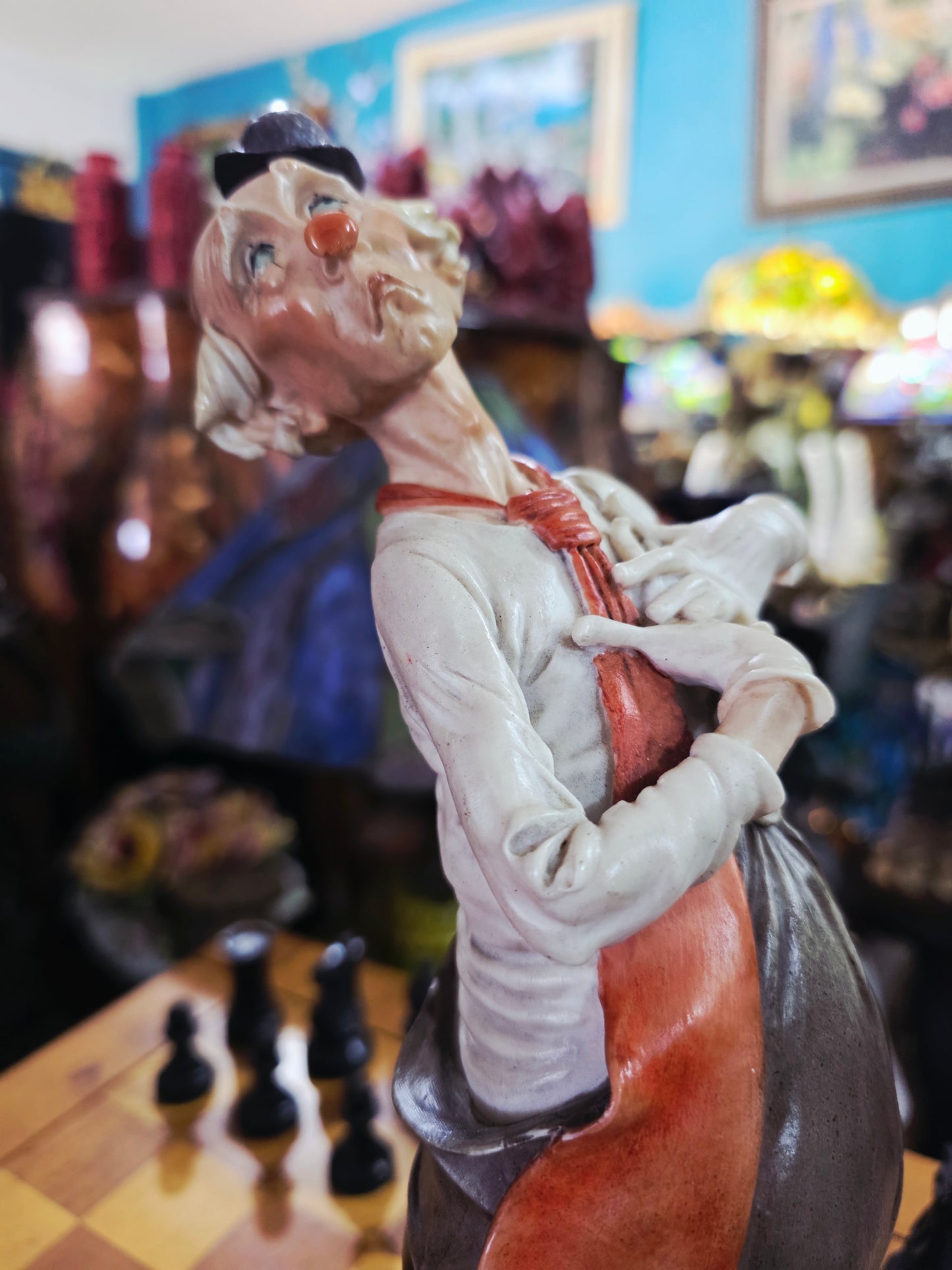 Escultura de Payasito en Cerámica Policromada 🤡🎨