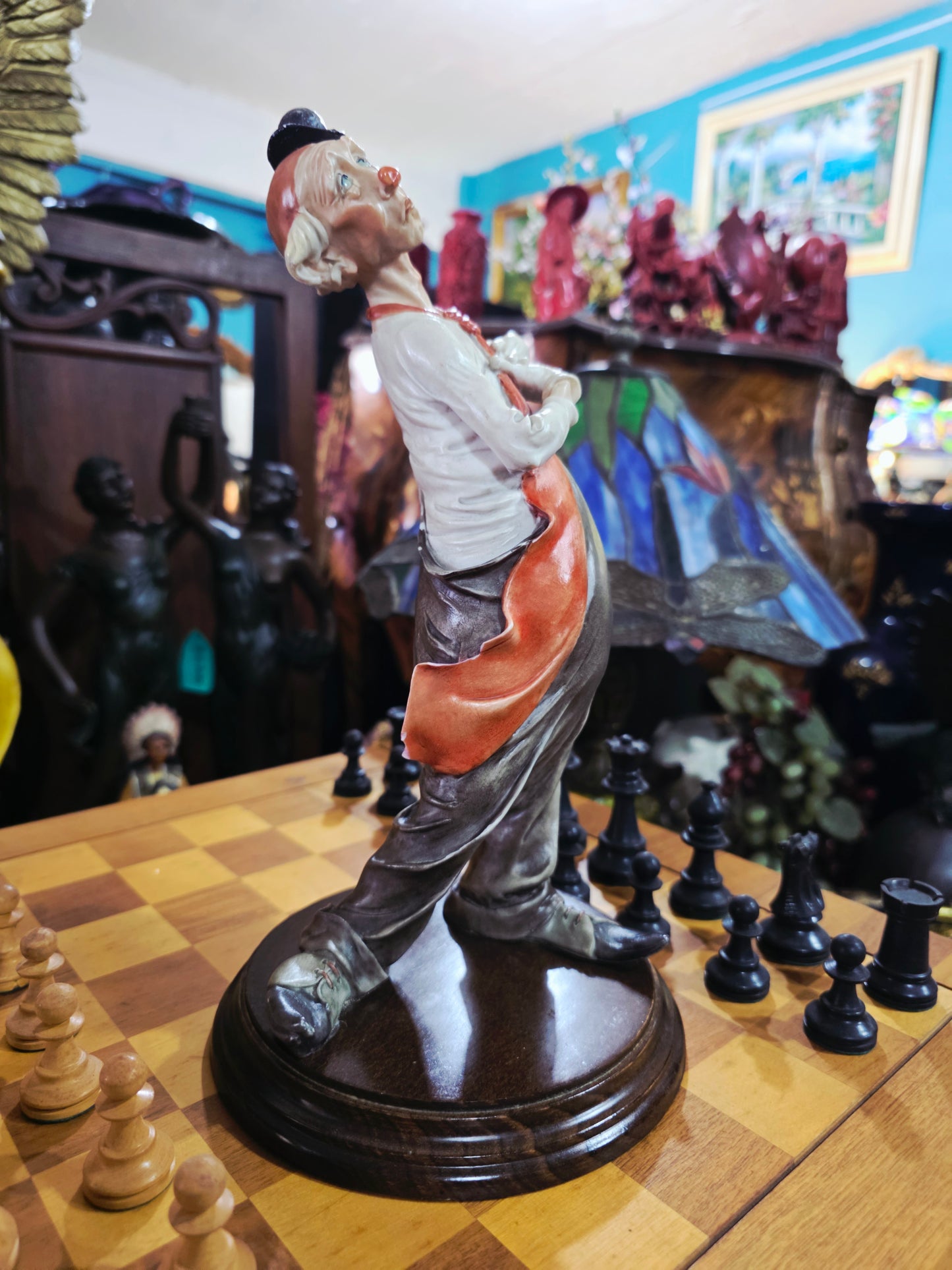 Escultura de Payasito en Cerámica Policromada 🤡🎨