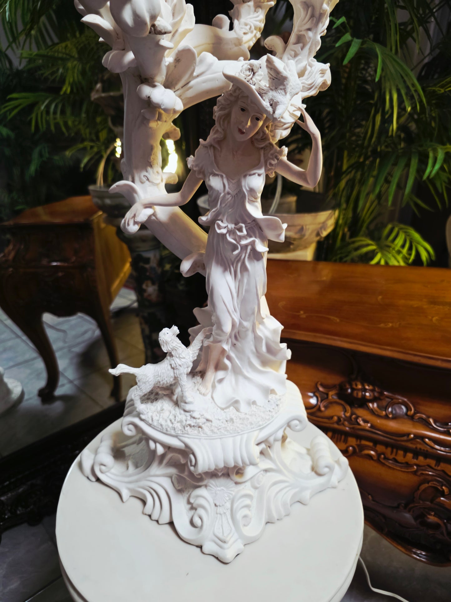 Par de Lamparas con Dos Pedestales – Elegancia Ceremonial Atemporal 🔮🌟