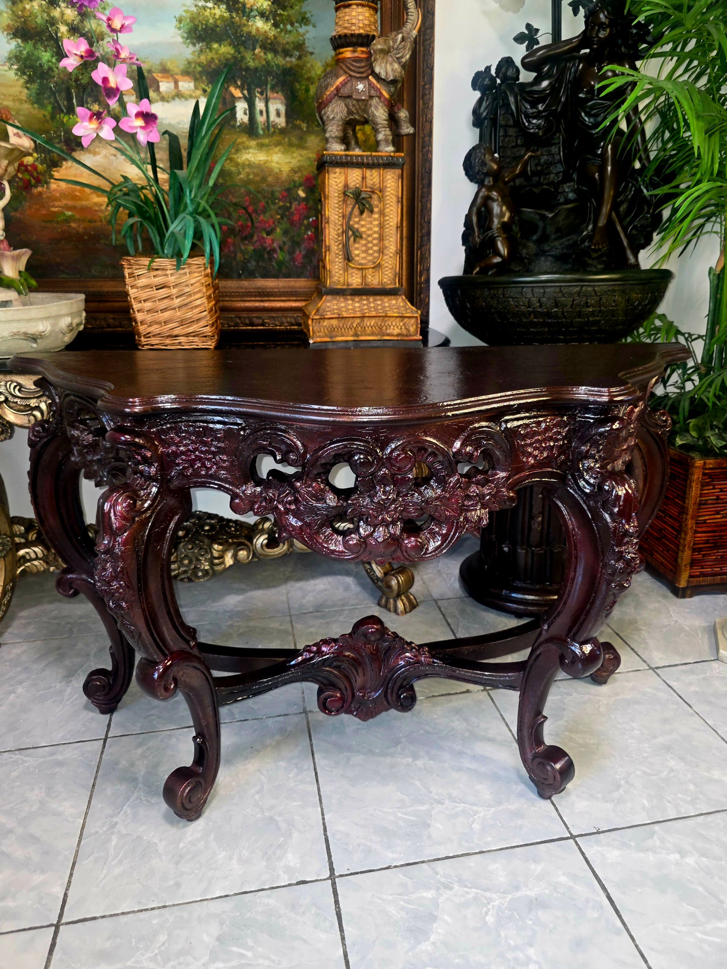 Consola Isabelina – Elegancia Histórica en Madera 🌿🏛️🌿
