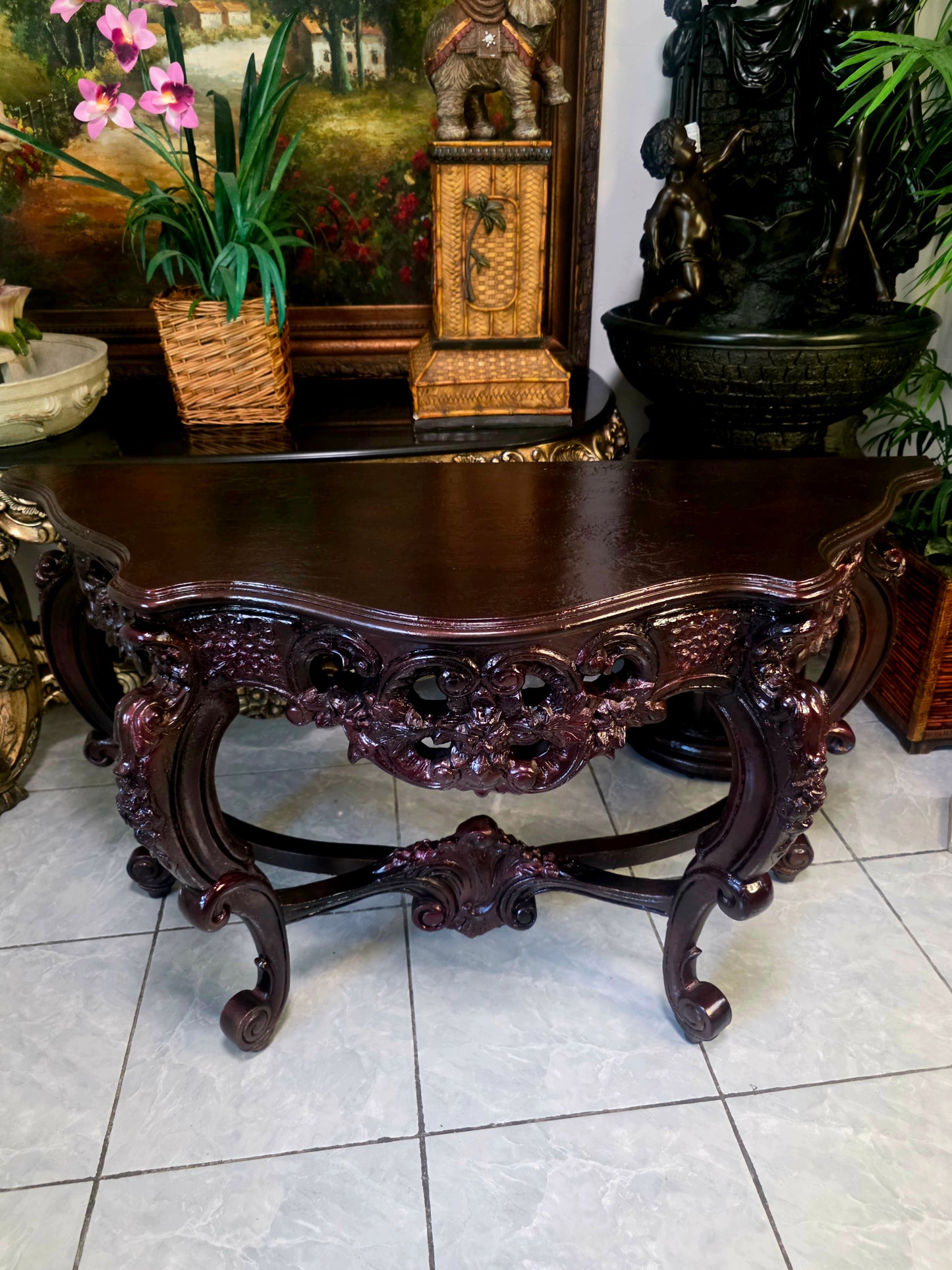 Consola Isabelina – Elegancia Histórica en Madera 🌿🏛️🌿