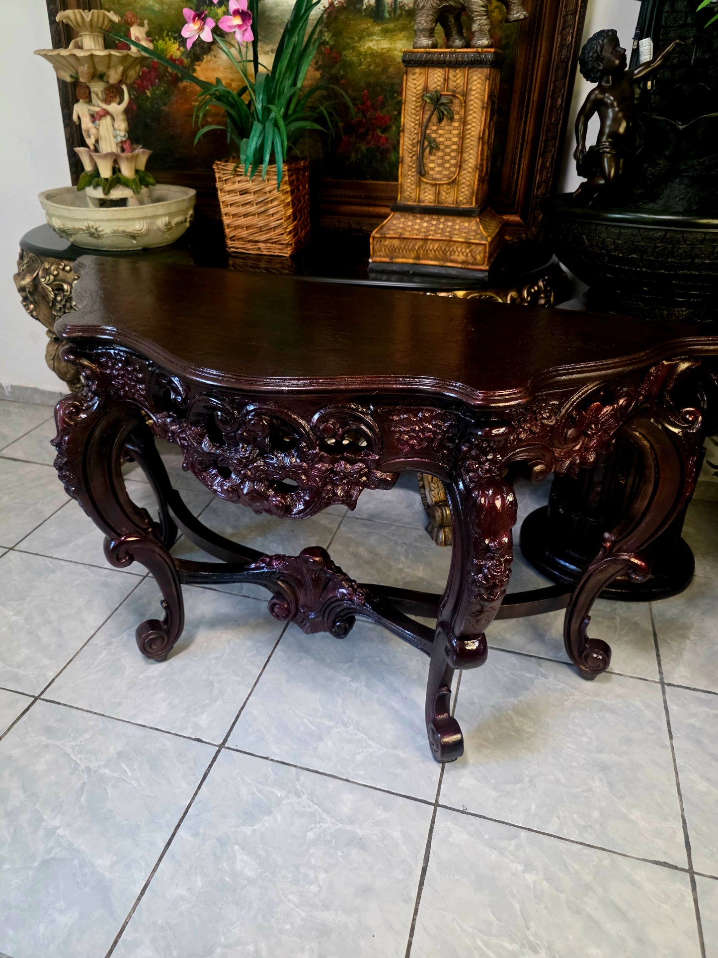 Consola Isabelina – Elegancia Histórica en Madera 🌿🏛️🌿