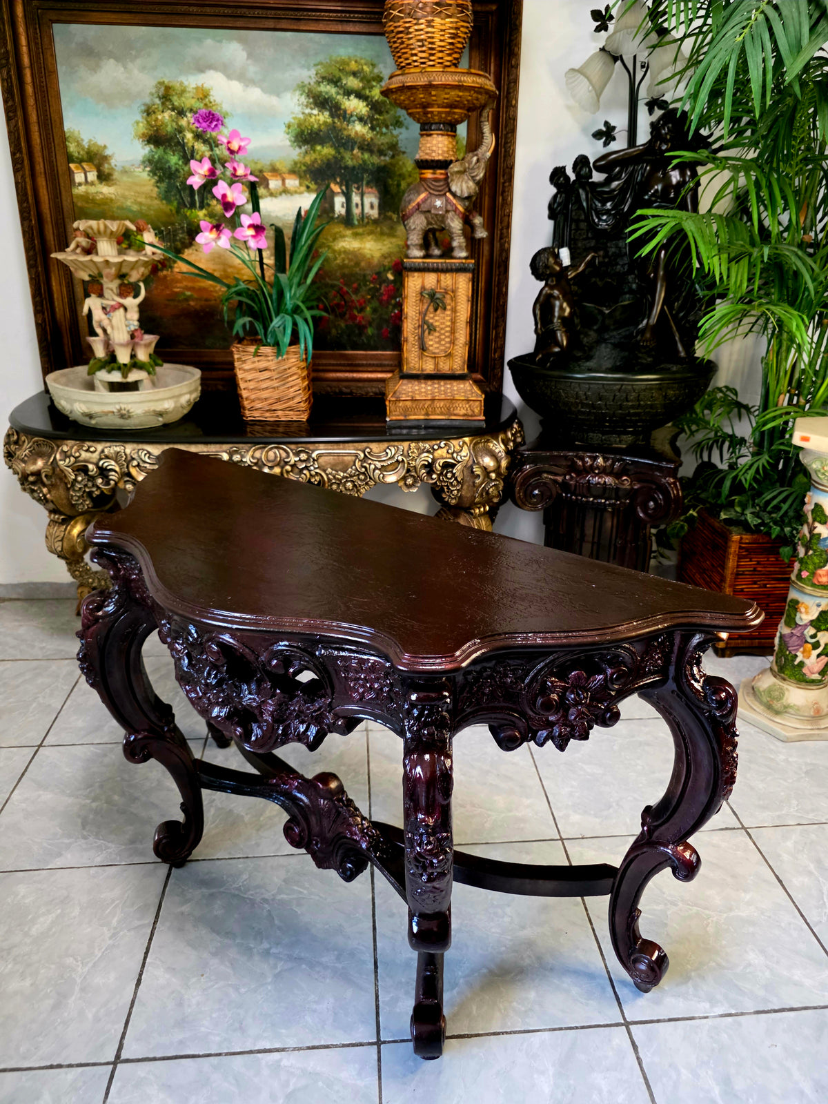 Consola Isabelina – Elegancia Histórica en Madera 🌿🏛️🌿
