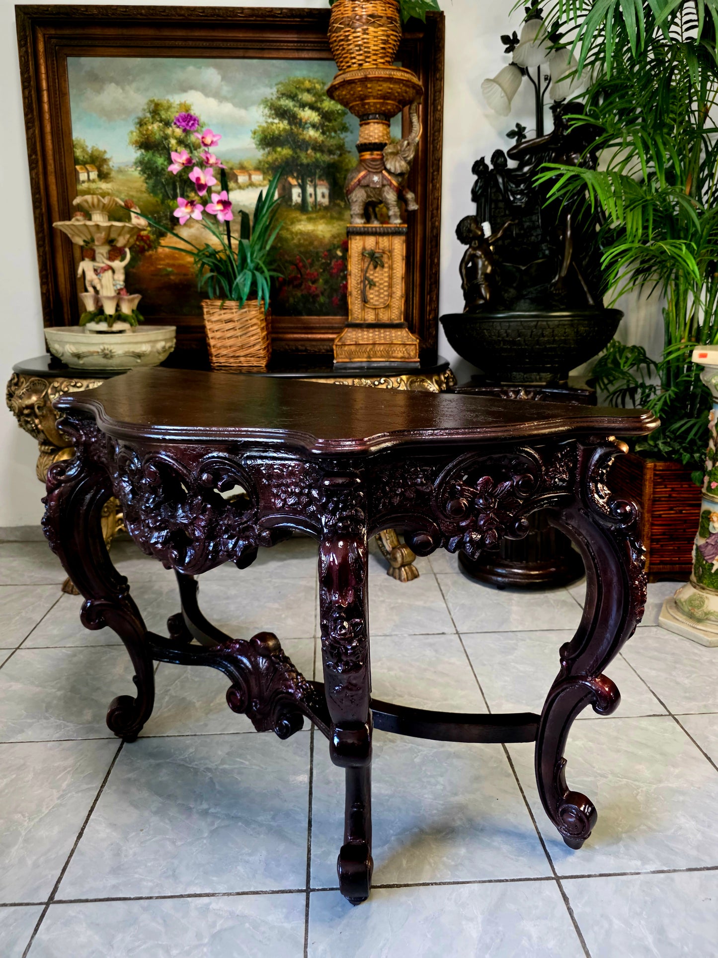 Consola Isabelina – Elegancia Histórica en Madera 🌿🏛️🌿