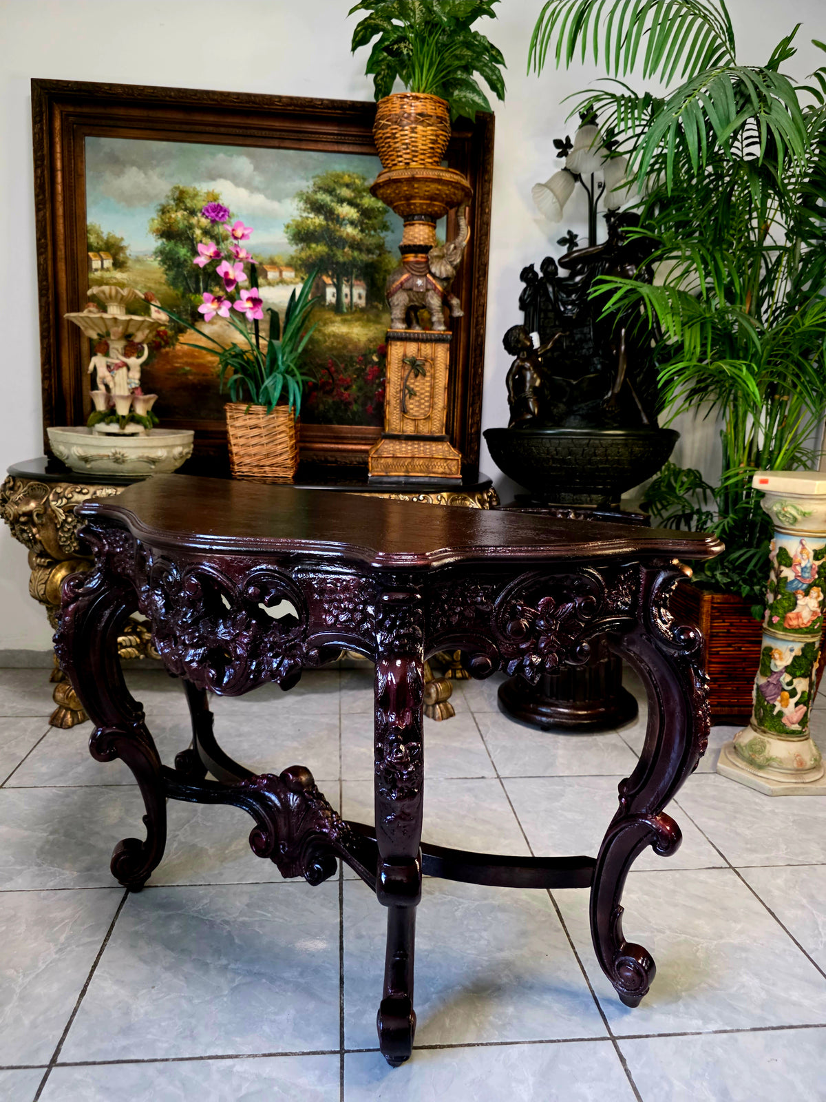 Consola Isabelina – Elegancia Histórica en Madera 🌿🏛️🌿