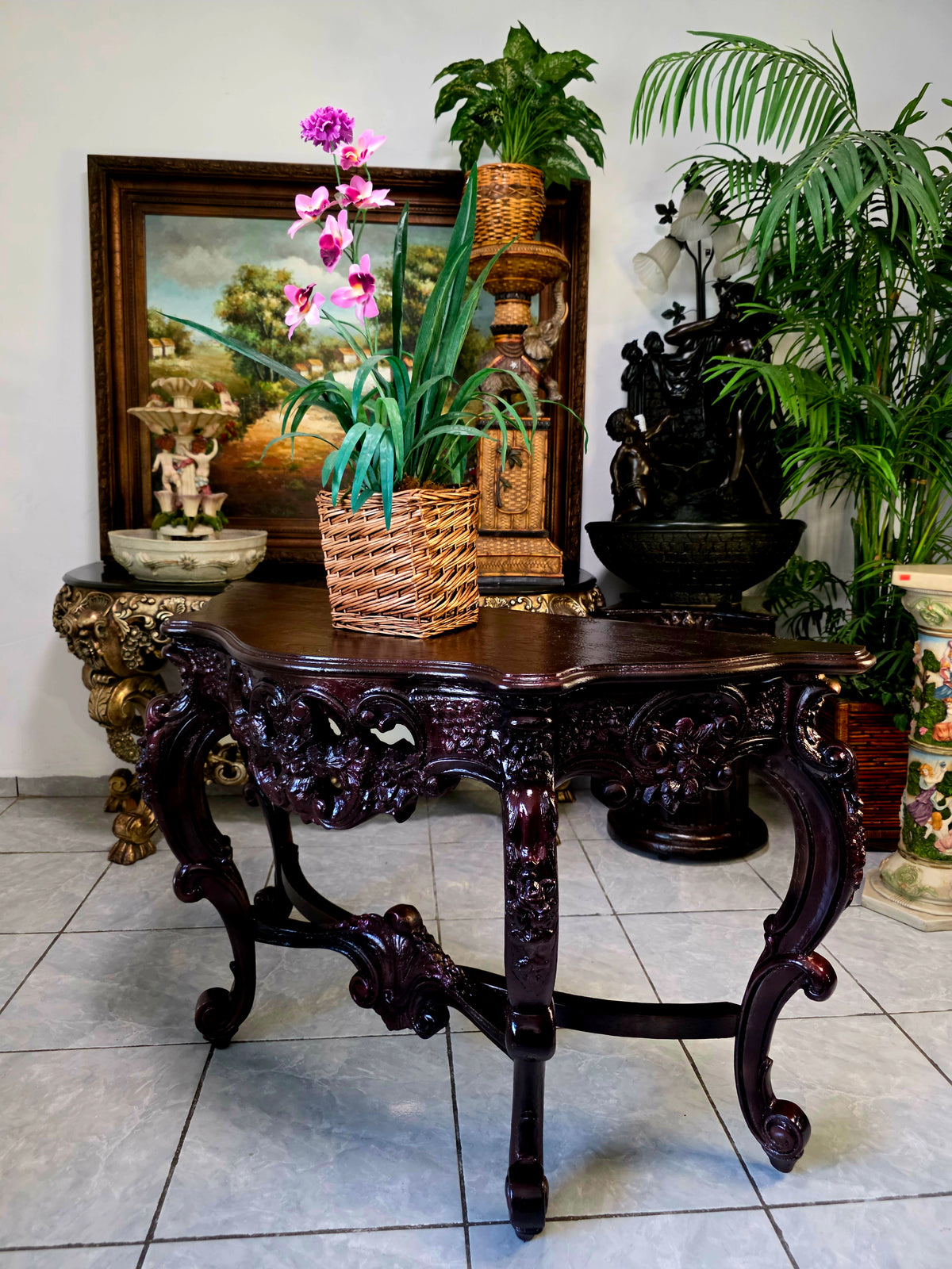 Consola Isabelina – Elegancia Histórica en Madera 🌿🏛️🌿