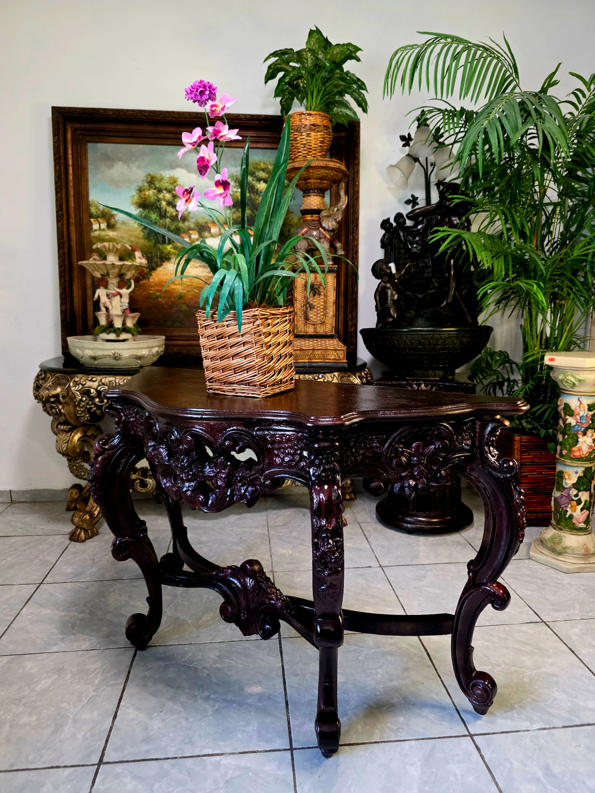 Consola Isabelina – Elegancia Histórica en Madera 🌿🏛️🌿