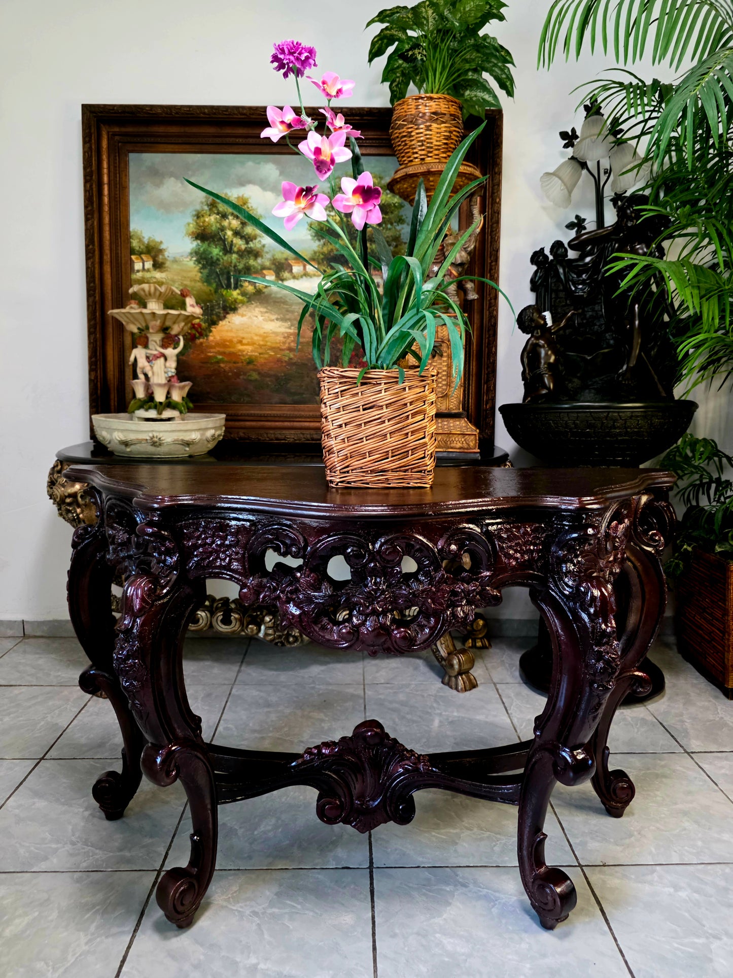 Consola Isabelina – Elegancia Histórica en Madera 🌿🏛️🌿