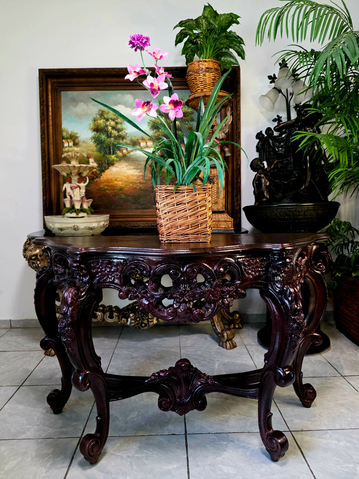 Consola Isabelina – Elegancia Histórica en Madera 🌿🏛️🌿