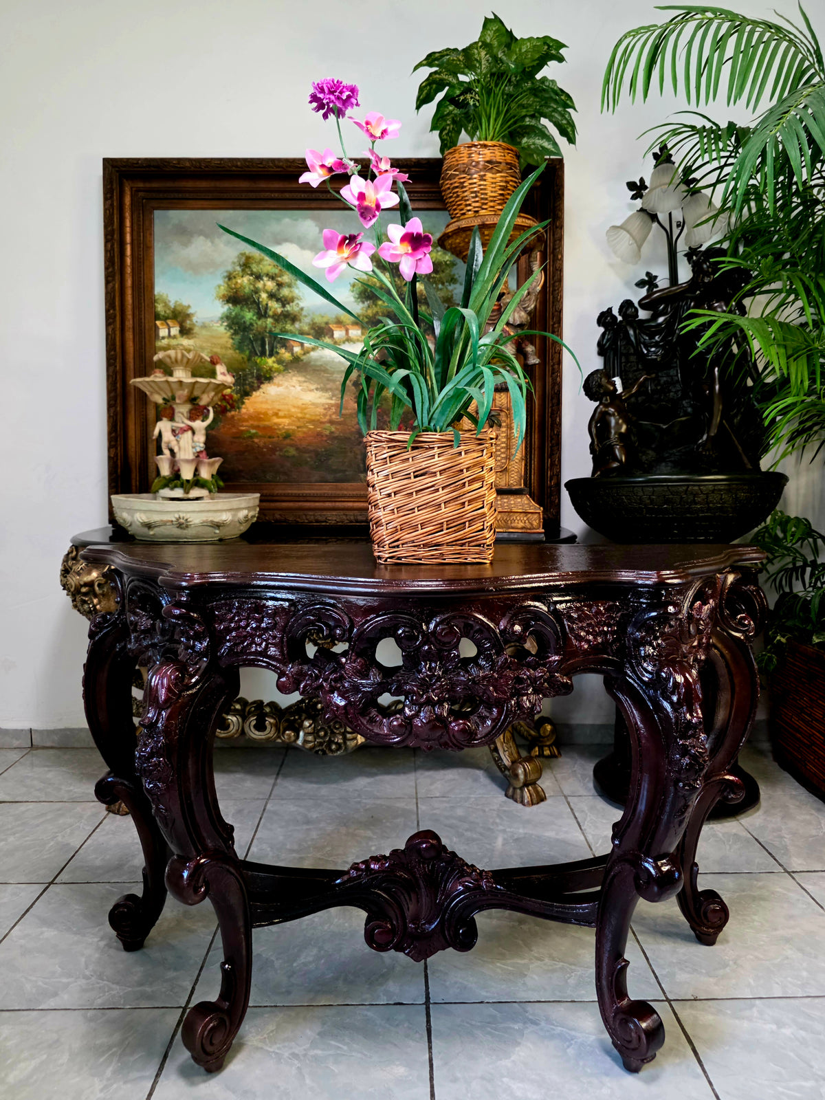 Consola Isabelina – Elegancia Histórica en Madera 🌿🏛️🌿