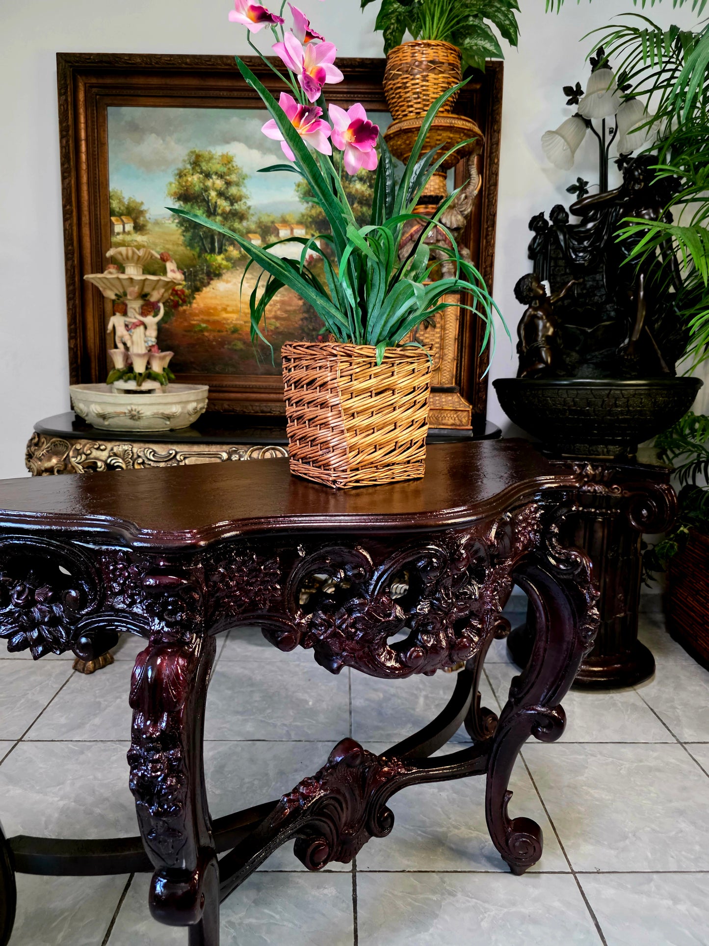Consola Isabelina – Elegancia Histórica en Madera 🌿🏛️🌿