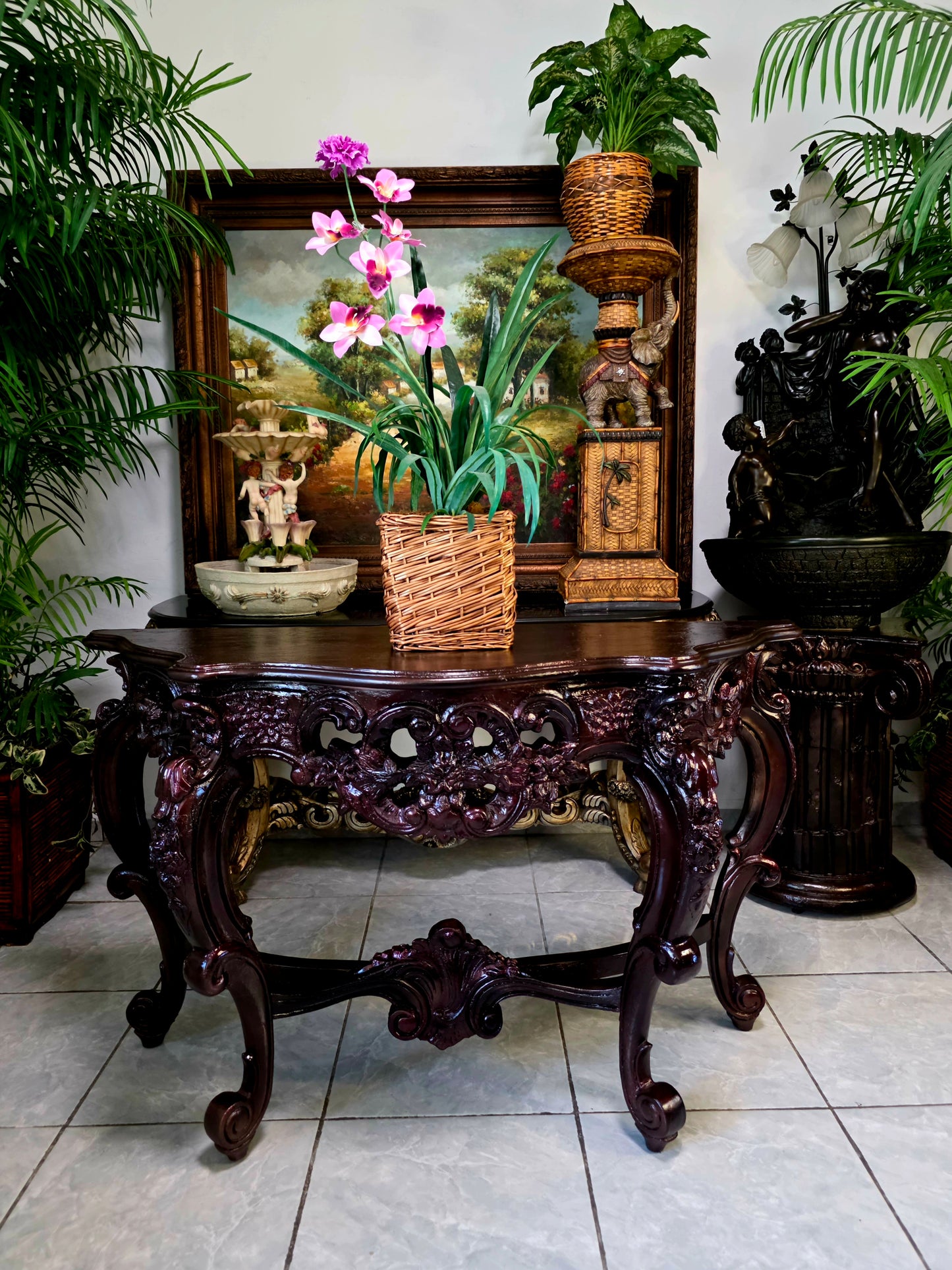 Consola Isabelina – Elegancia Histórica en Madera 🌿🏛️🌿