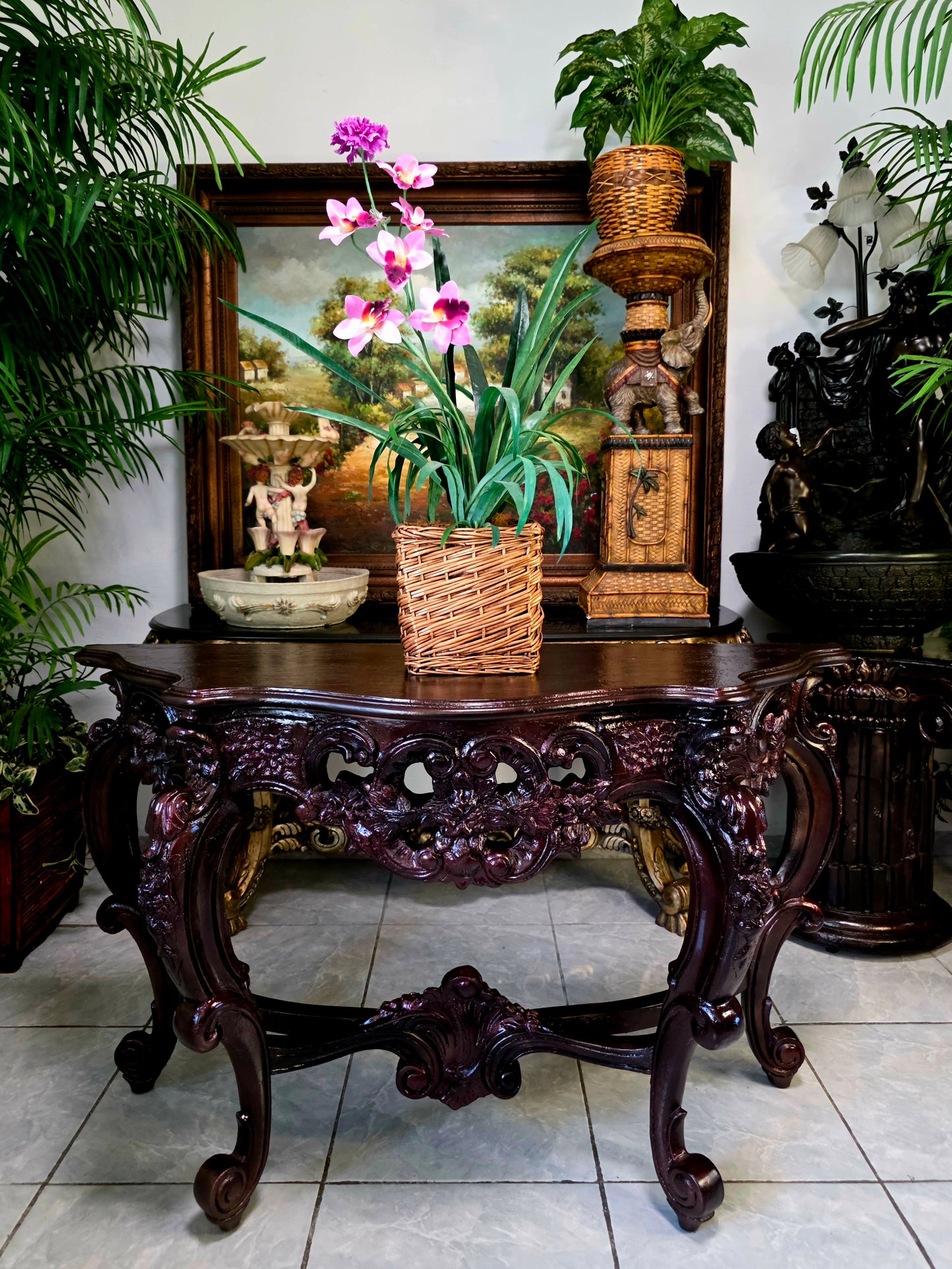 Consola Isabelina – Elegancia Histórica en Madera 🌿🏛️🌿