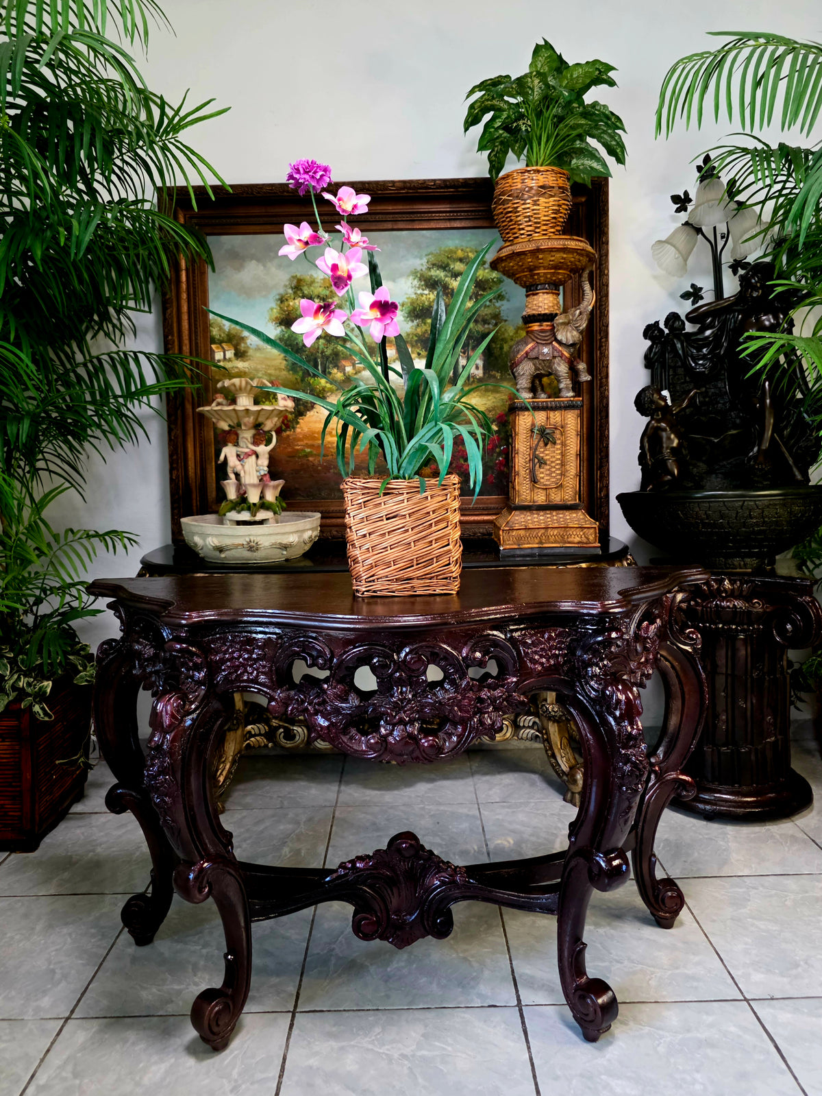 Consola Isabelina – Elegancia Histórica en Madera 🌿🏛️🌿