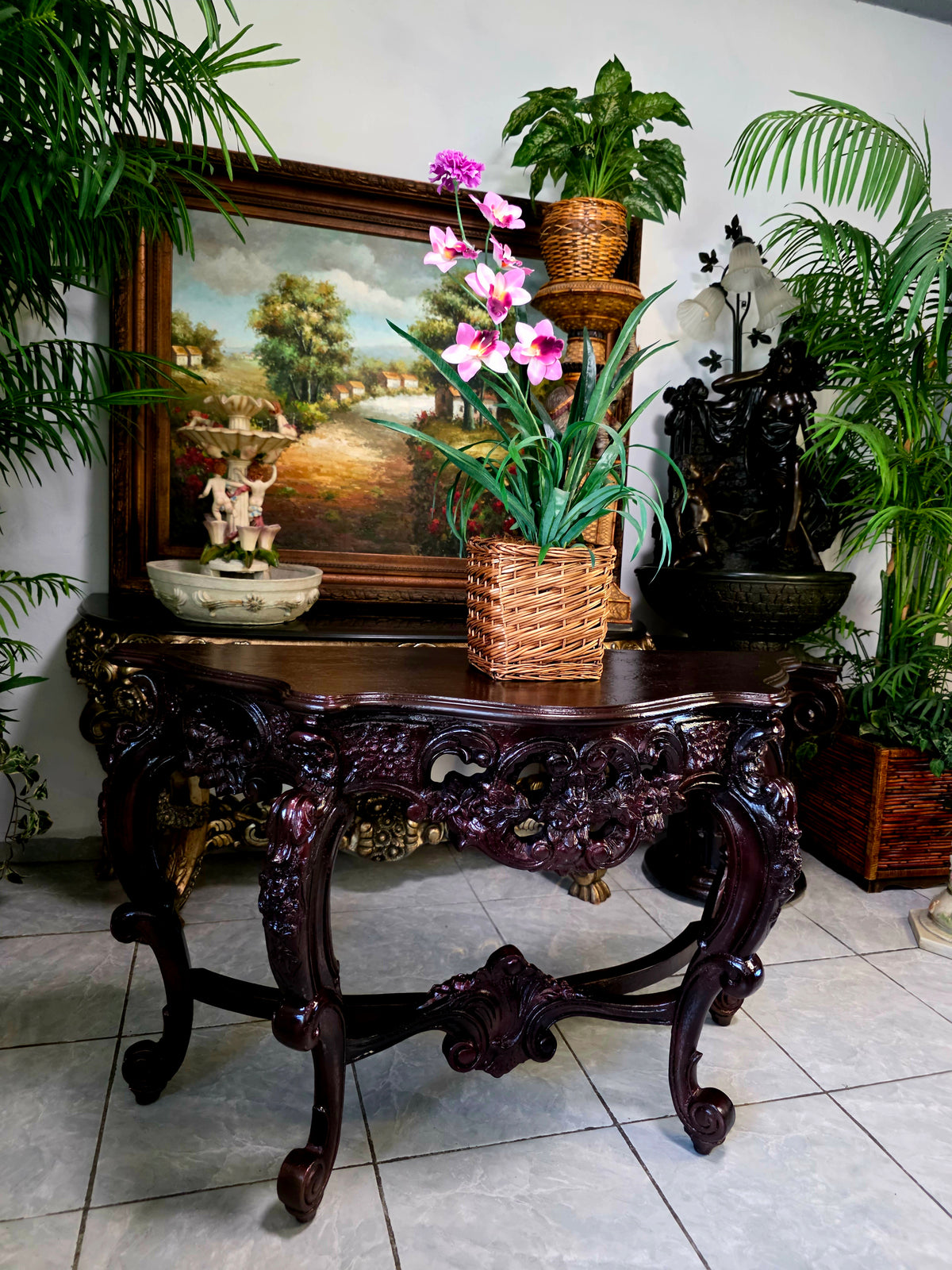 Consola Isabelina – Elegancia Histórica en Madera 🌿🏛️🌿