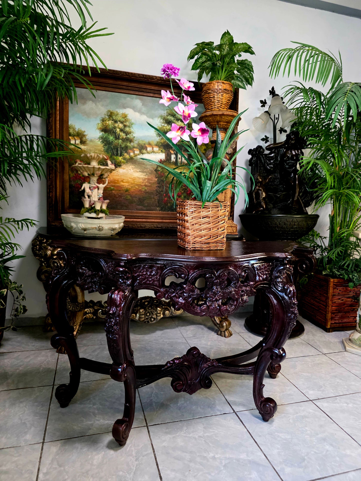 Consola Isabelina – Elegancia Histórica en Madera 🌿🏛️🌿