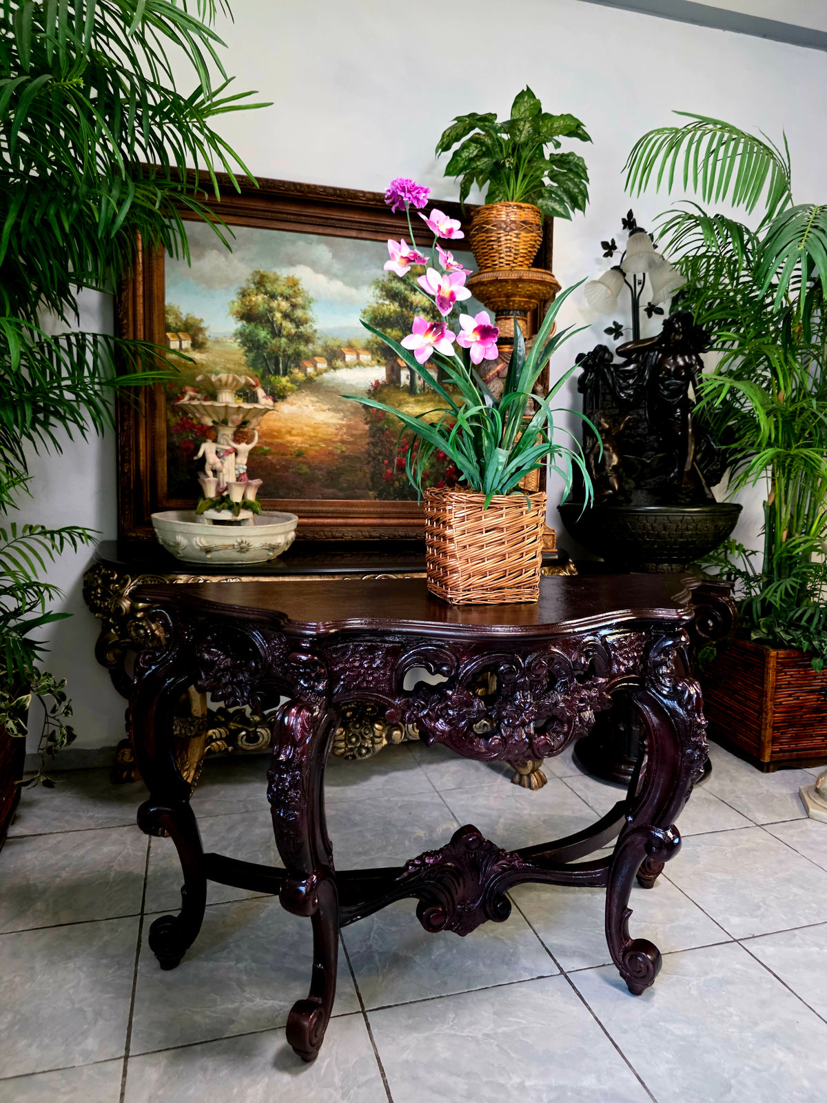 Consola Isabelina – Elegancia Histórica en Madera 🌿🏛️🌿