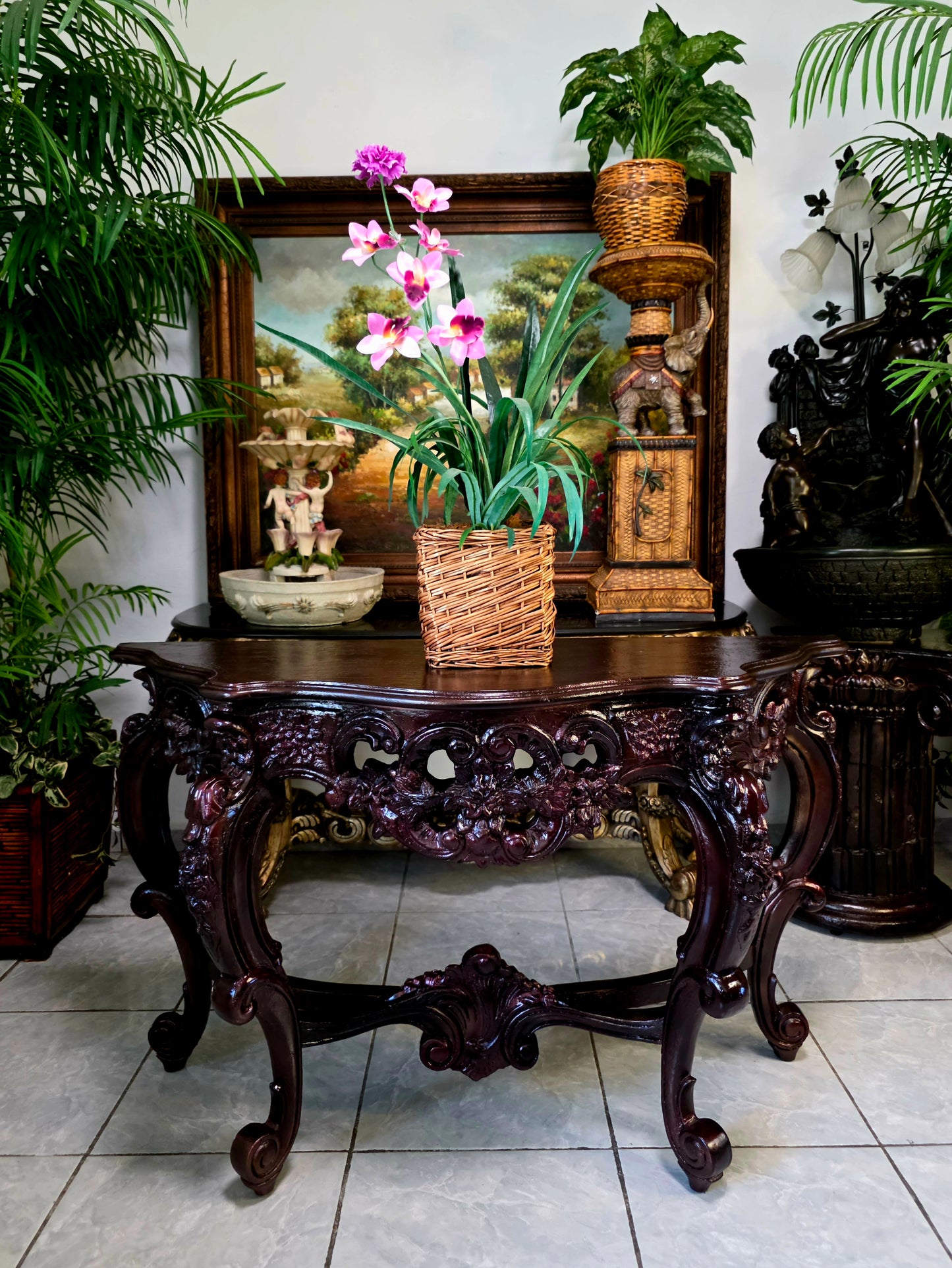 Consola Isabelina – Elegancia Histórica en Madera 🌿🏛️🌿