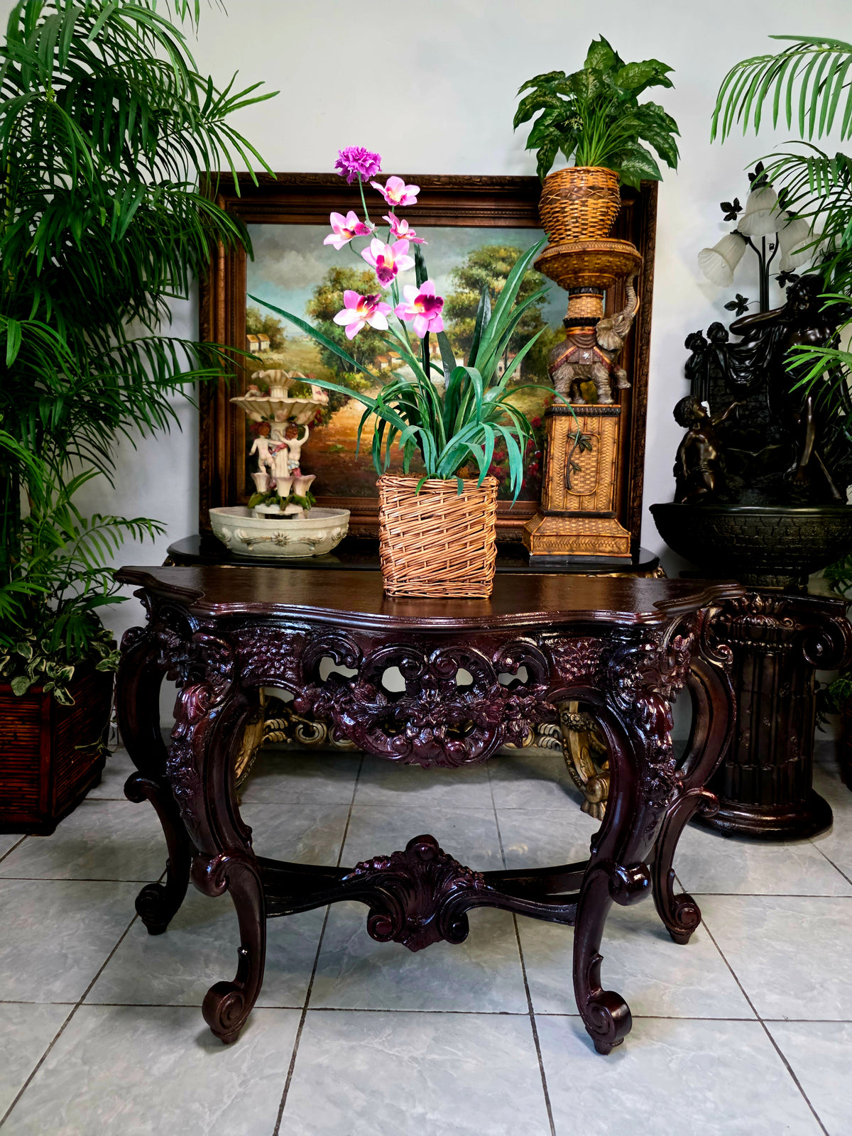 Consola Isabelina – Elegancia Histórica en Madera 🌿🏛️🌿