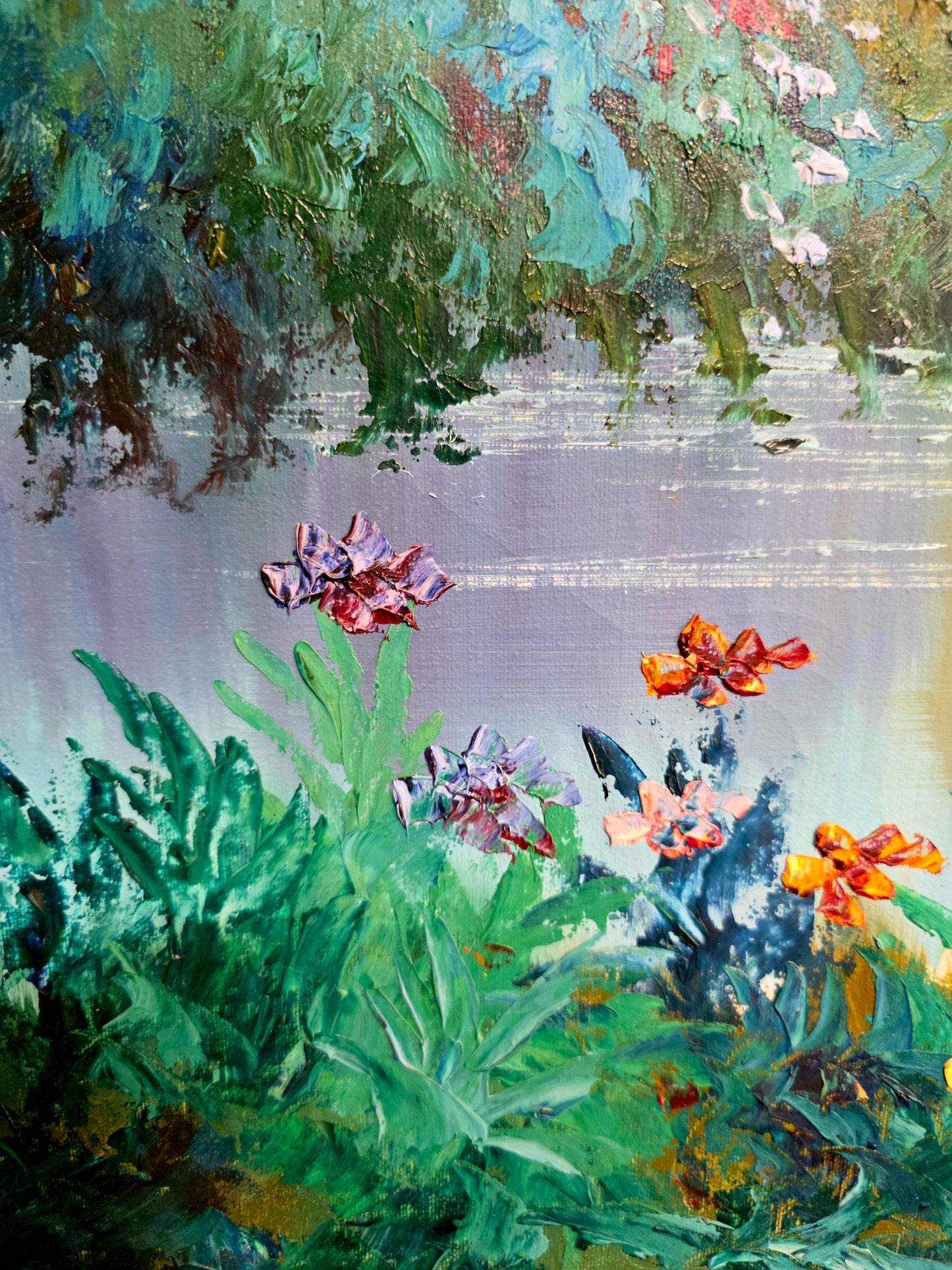 Cuadro de Paisaje con Casa Señorial – Pintura Original Firmada🌸🏛️🌸