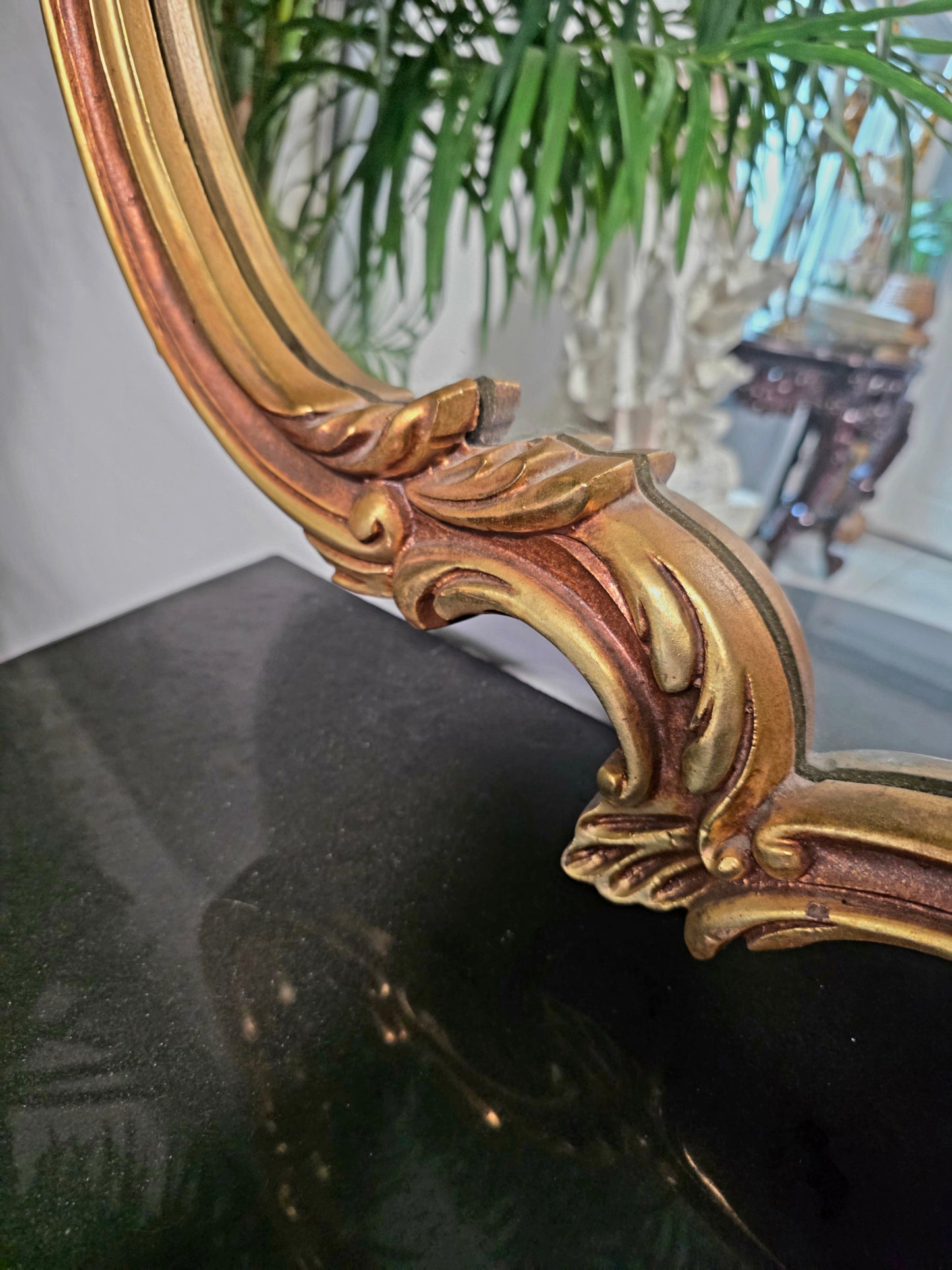 Espejo Diseño Esilo Barroco Guildan Mirror en Hoja de Oro🪞🏛️🌿