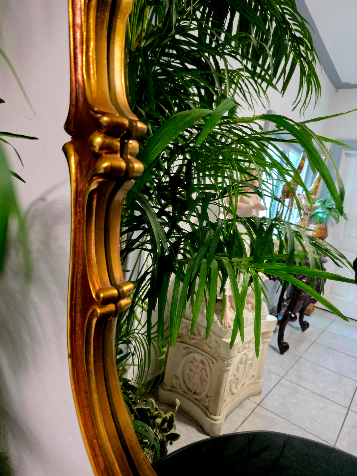 Espejo Diseño Esilo Barroco Guildan Mirror en Hoja de Oro🪞🏛️🌿