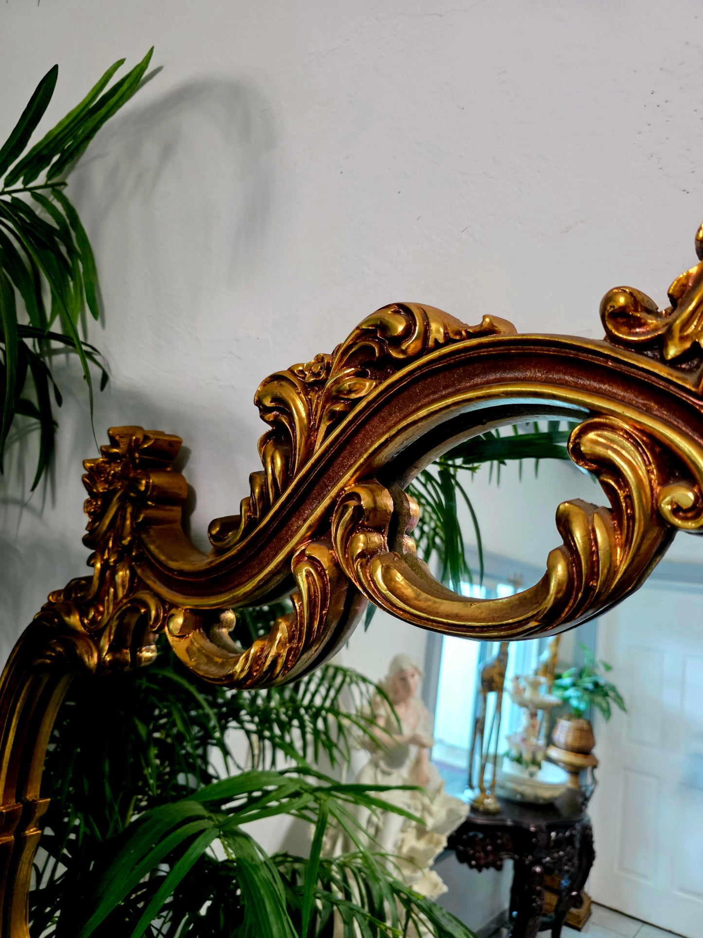 Espejo Diseño Esilo Barroco Guildan Mirror en Hoja de Oro🪞🏛️🌿
