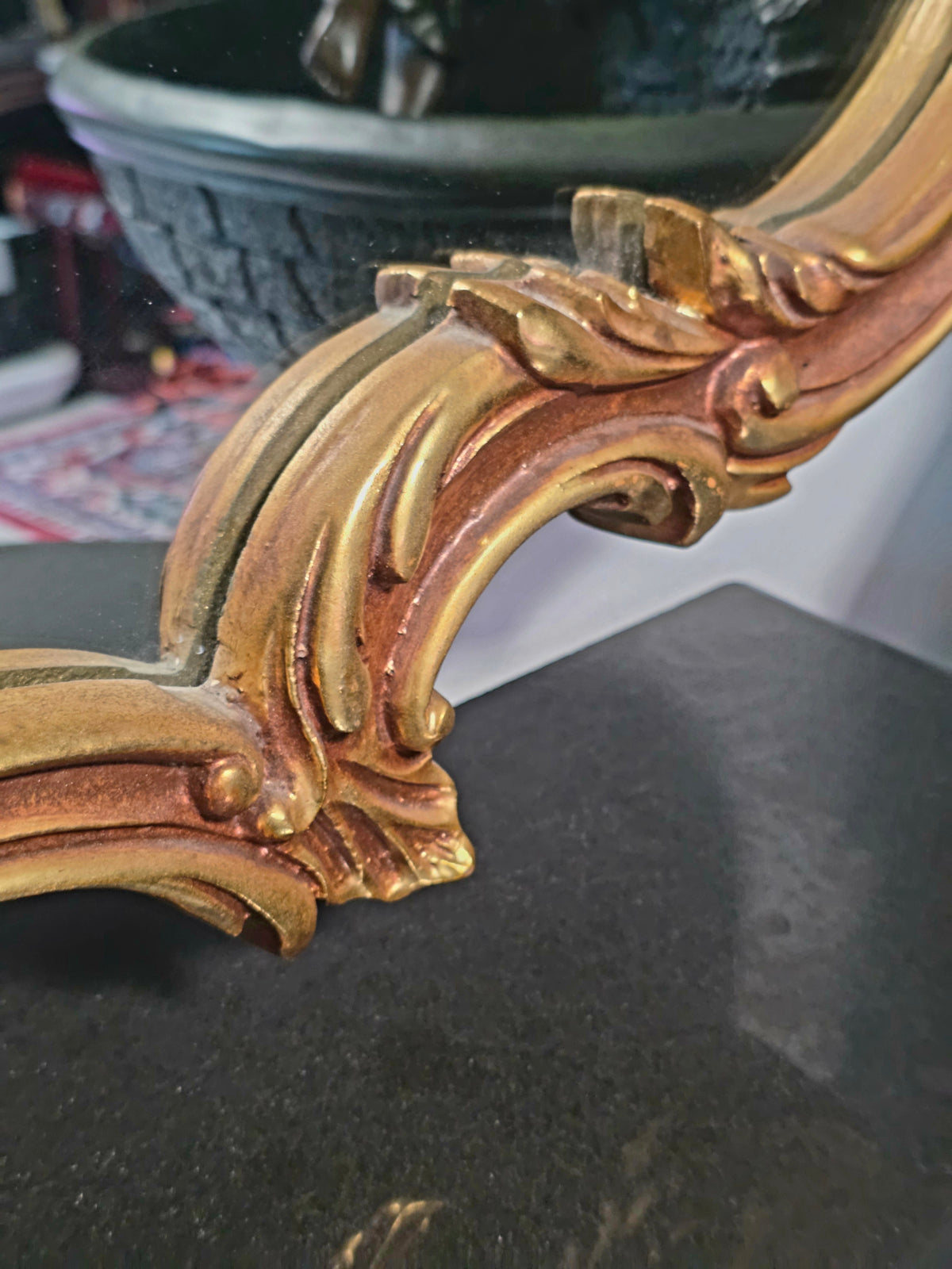 Espejo Diseño Esilo Barroco Guildan Mirror en Hoja de Oro🪞🏛️🌿