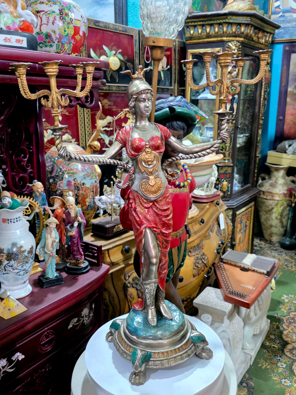 Exceptional Pair of Napoleon III Sculptural Candelabras ✨🏛️