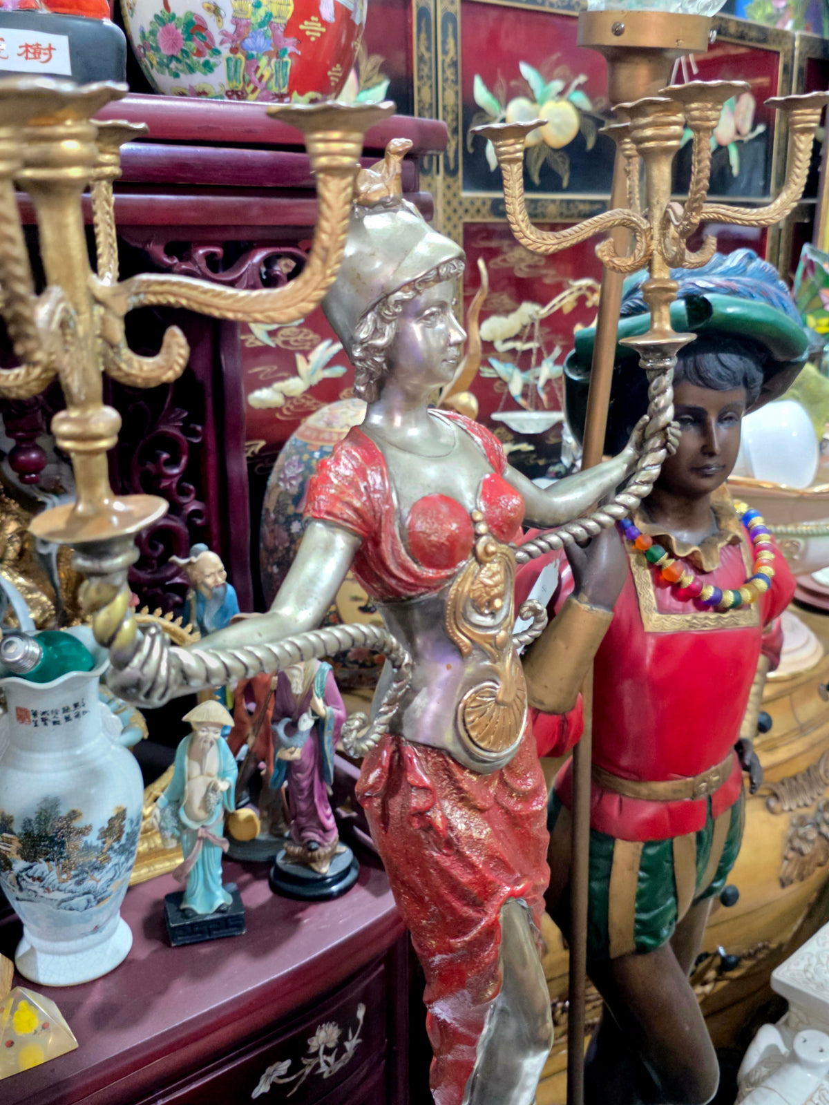 Exceptional Pair of Napoleon III Sculptural Candelabras ✨🏛️