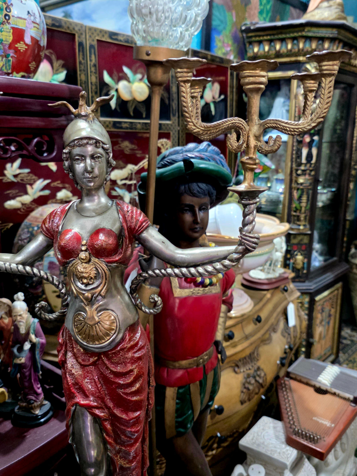 Exceptional Pair of Napoleon III Sculptural Candelabras ✨🏛️