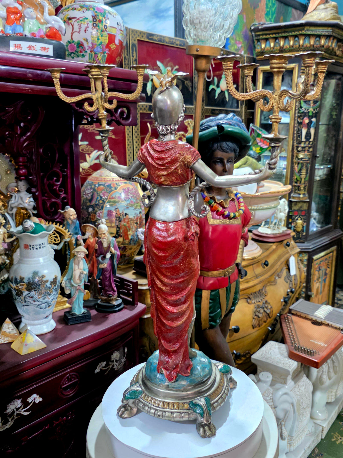 Exceptional Pair of Napoleon III Sculptural Candelabras ✨🏛️