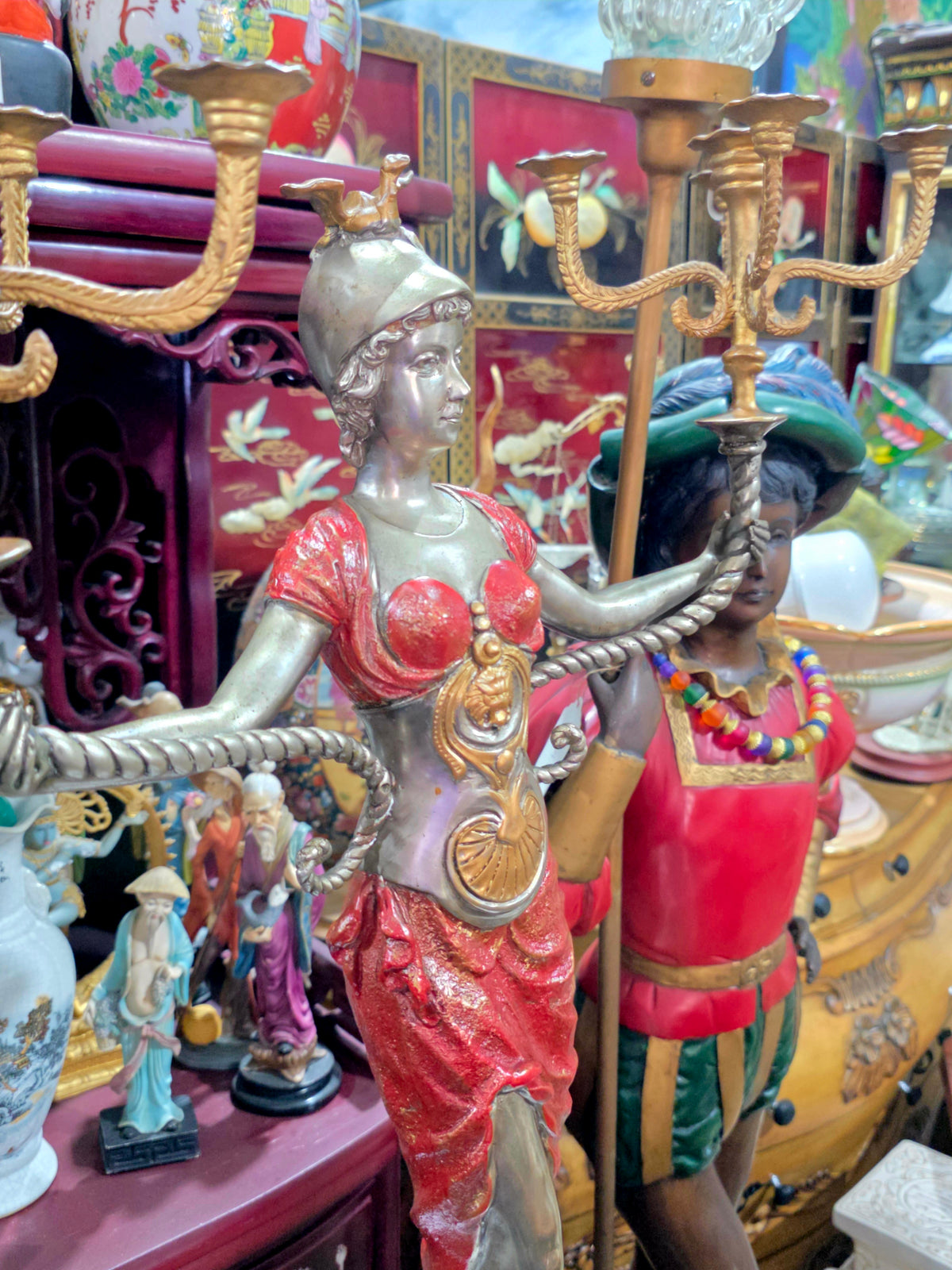 Exceptional Pair of Napoleon III Sculptural Candelabras ✨🏛️