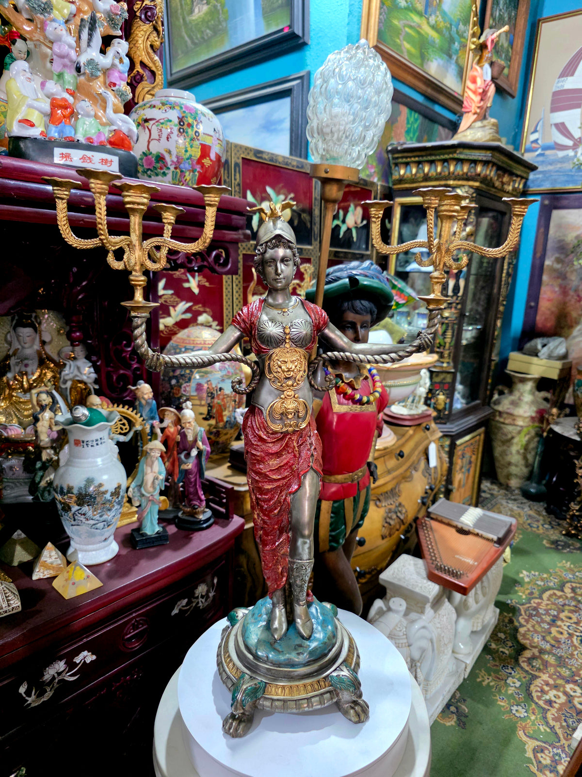 Exceptional Pair of Napoleon III Sculptural Candelabras ✨🏛️