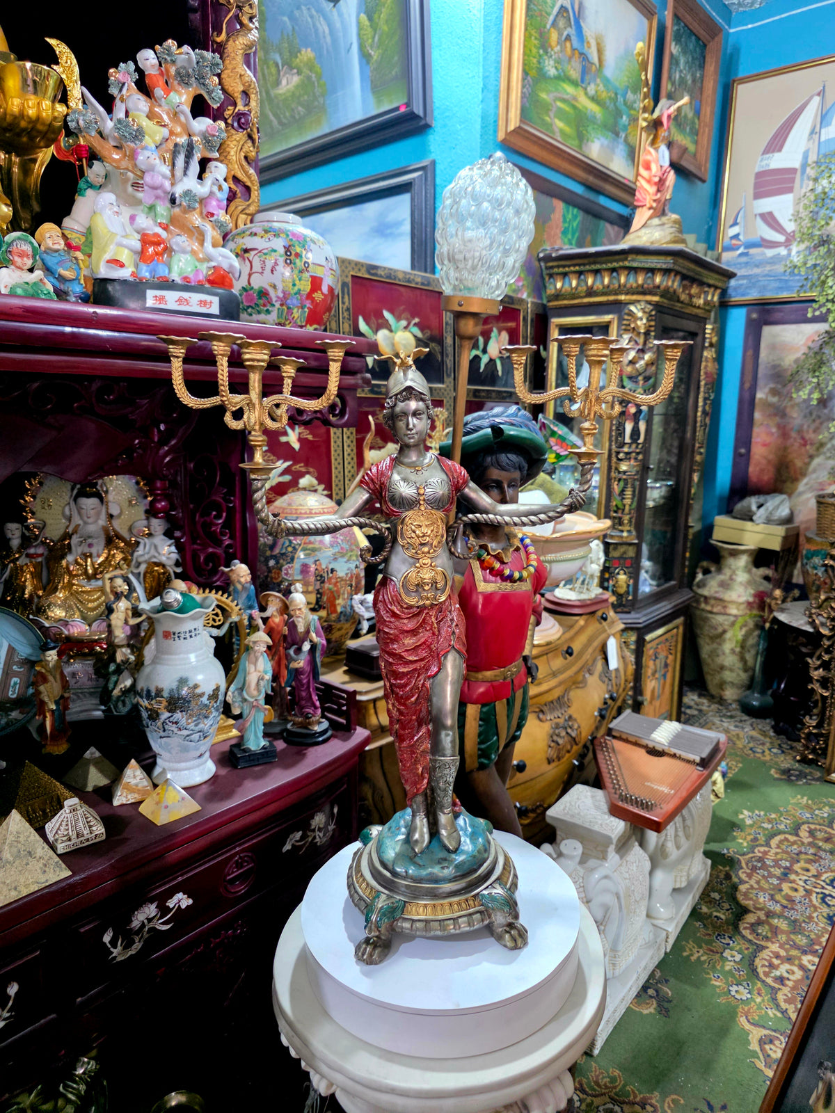 Exceptional Pair of Napoleon III Sculptural Candelabras ✨🏛️