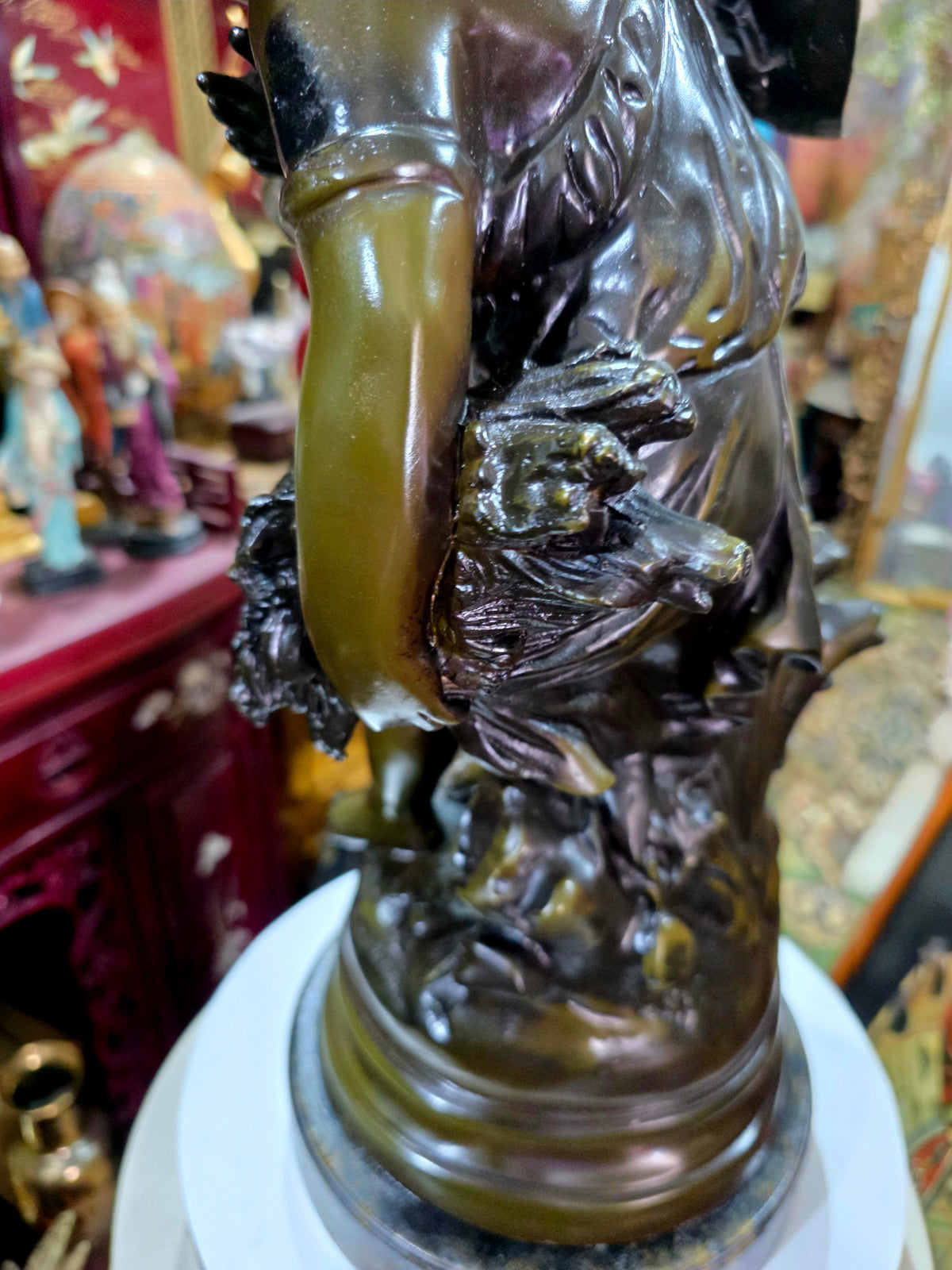 Escultura de Bronce, El Secreto, Firmada por Auguste Moreau 🕊️🌿