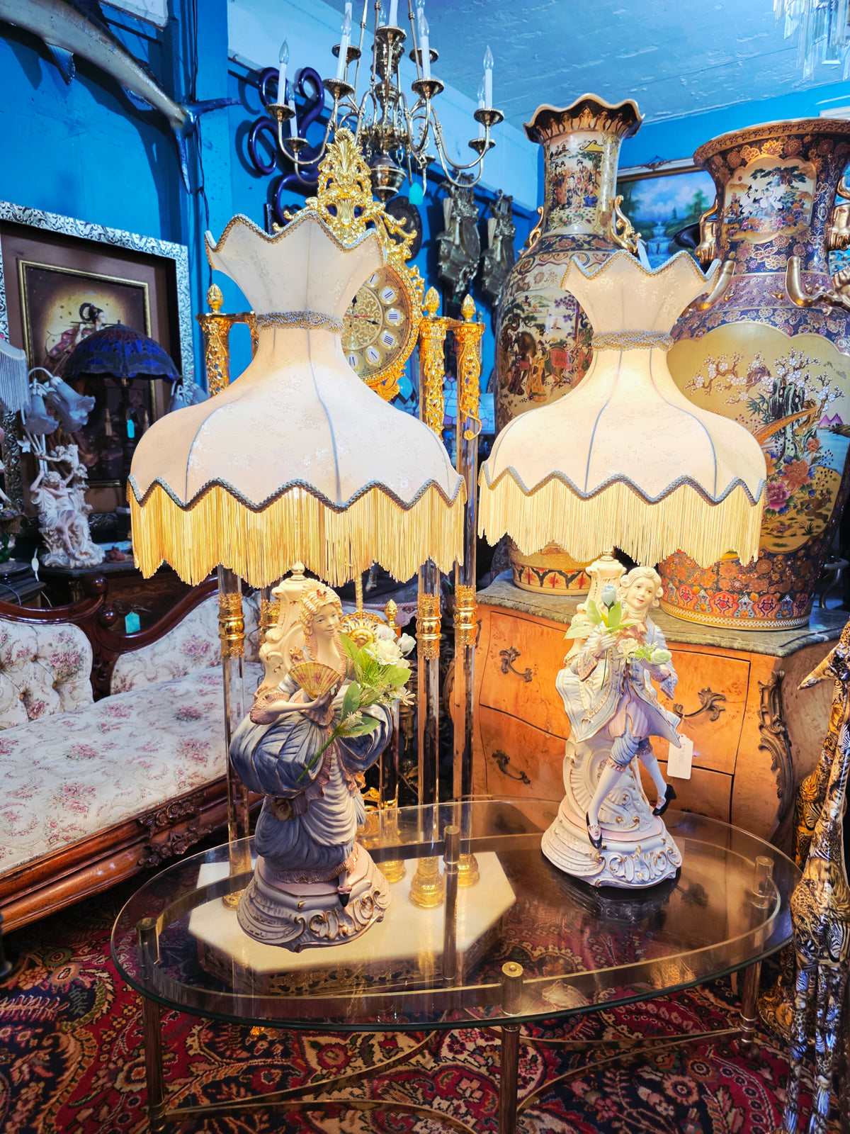 Lamparas Italianas Capodimonte de Porcelana Fina ✨🌹